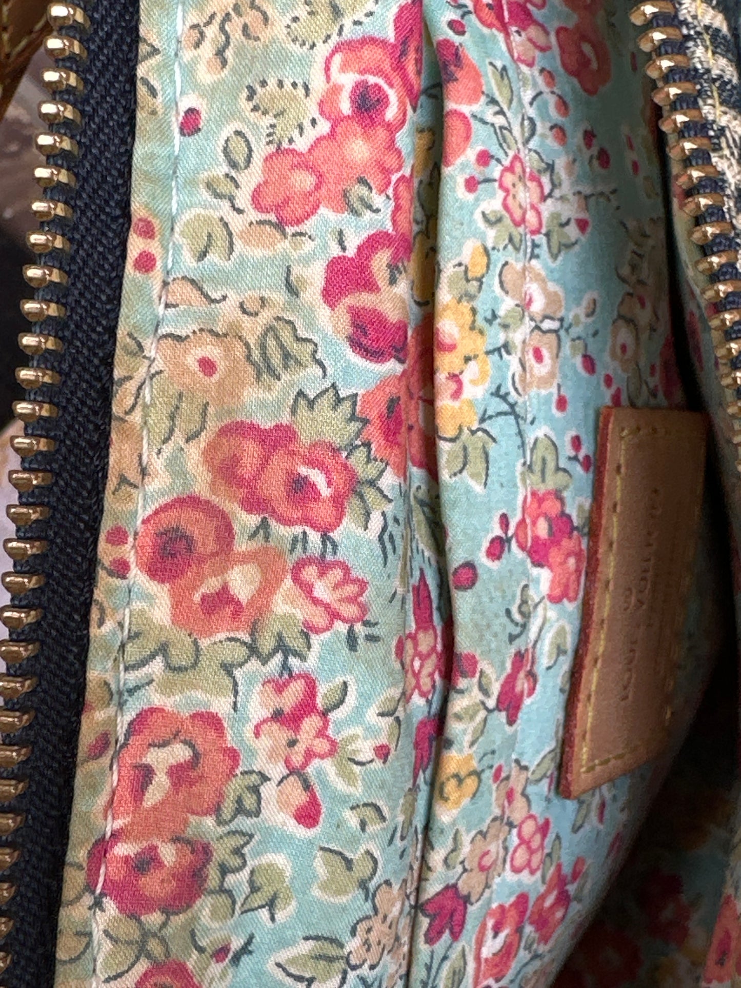 Louis Vuitton Patchwork Pouchy Handbag Denim 712347
