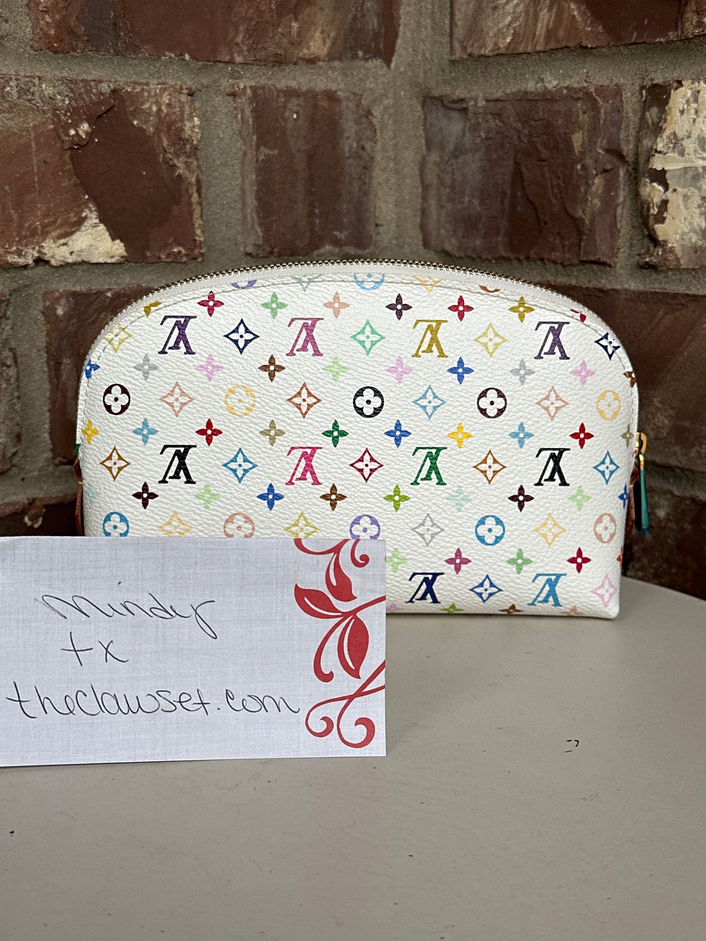Louis Vuitton Monogram White Multicolor Cosmetic 56332