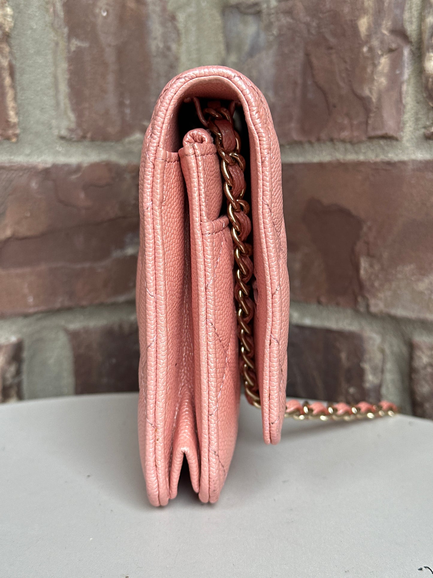 Chanel Wallet on Chain Quilted Iridescent Caviar 41129