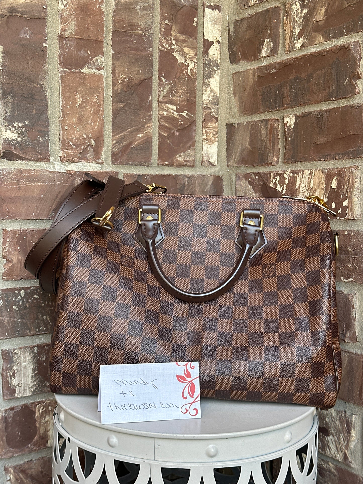 Louis Vuitton Speedy Bandouliere Bag Damier Ebene 30 90265