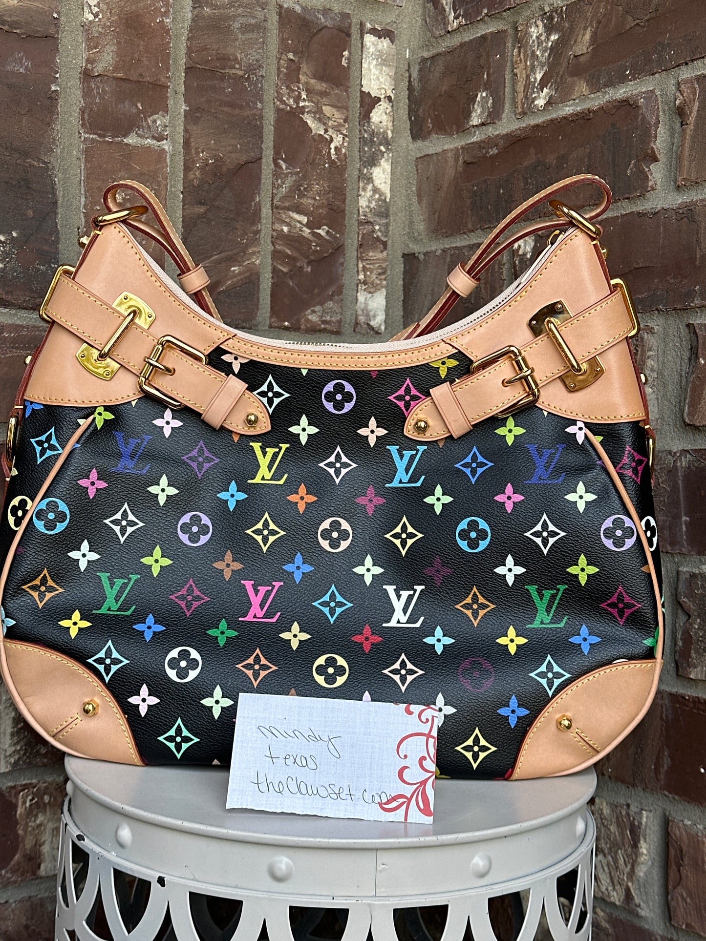 Louis Vuitton Greta Monogram Multicolor Black 61112