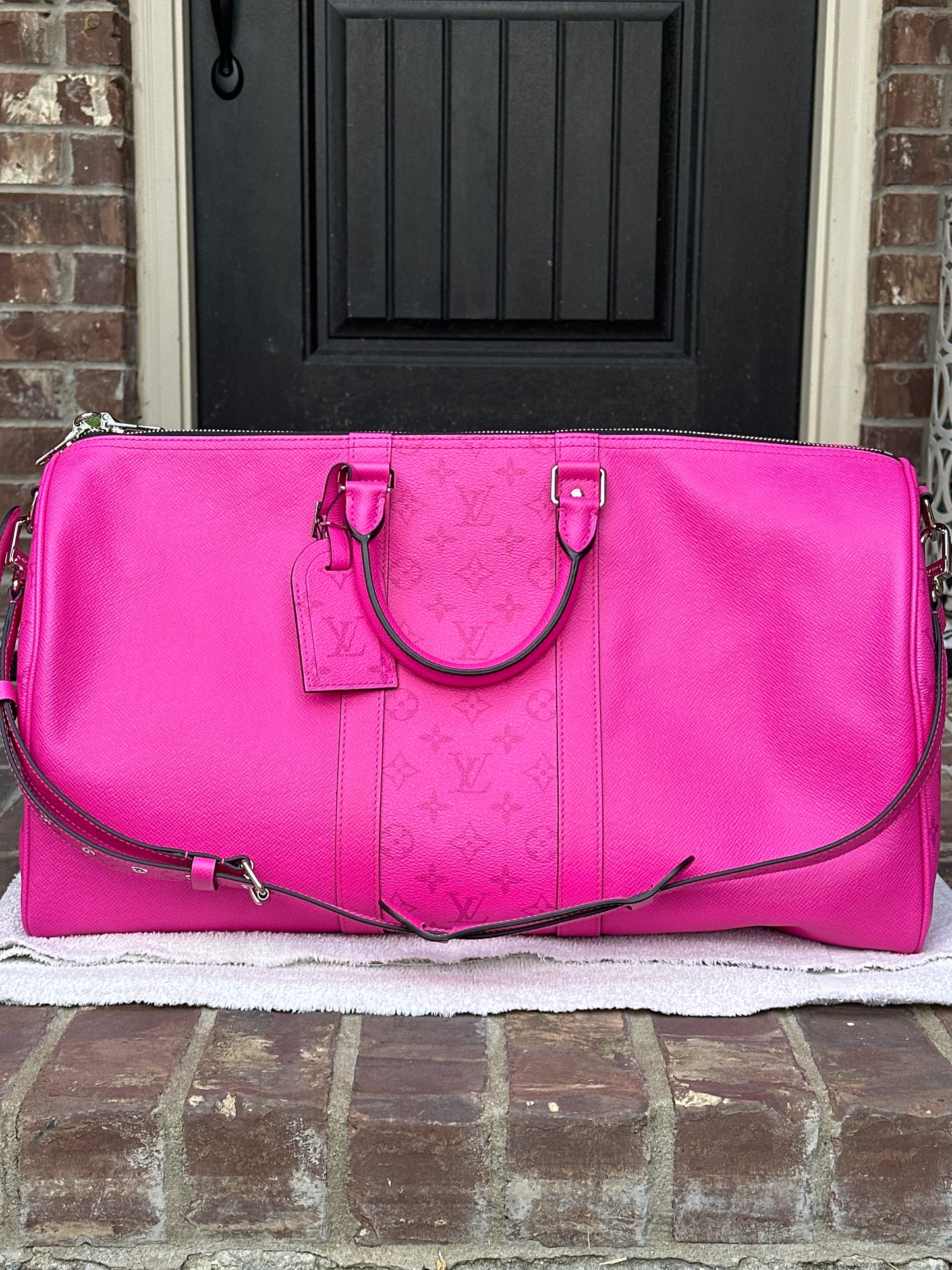 Louis Vuitton Keepall Bandouliere Bag Monogram Taigarama 50 709352317