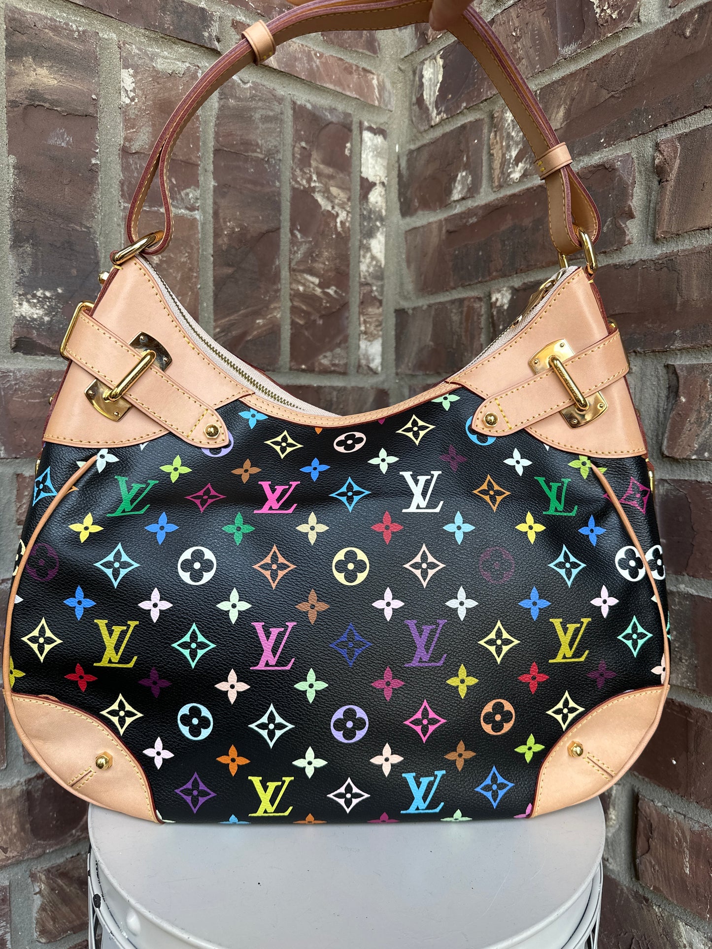 Louis Vuitton Greta Monogram Multicolor Black 61112
