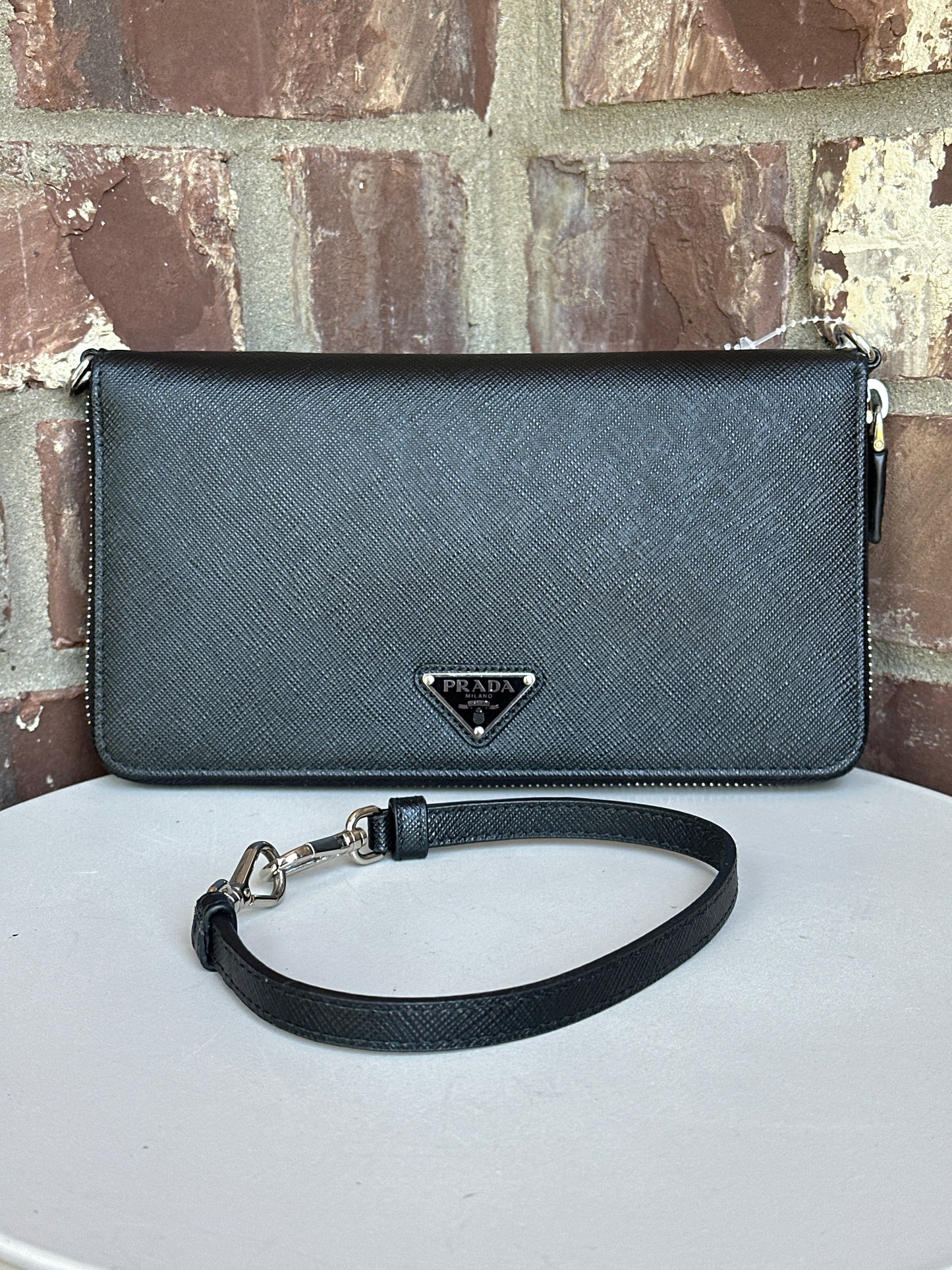 Prada Document Holder on Strap Saffiano Leather 31123