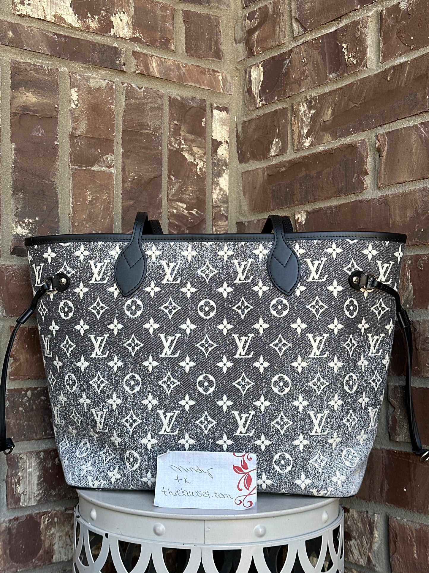 Louis Vuitton Neverfull NM Tote Monogram Jacquard Denim MM 76789