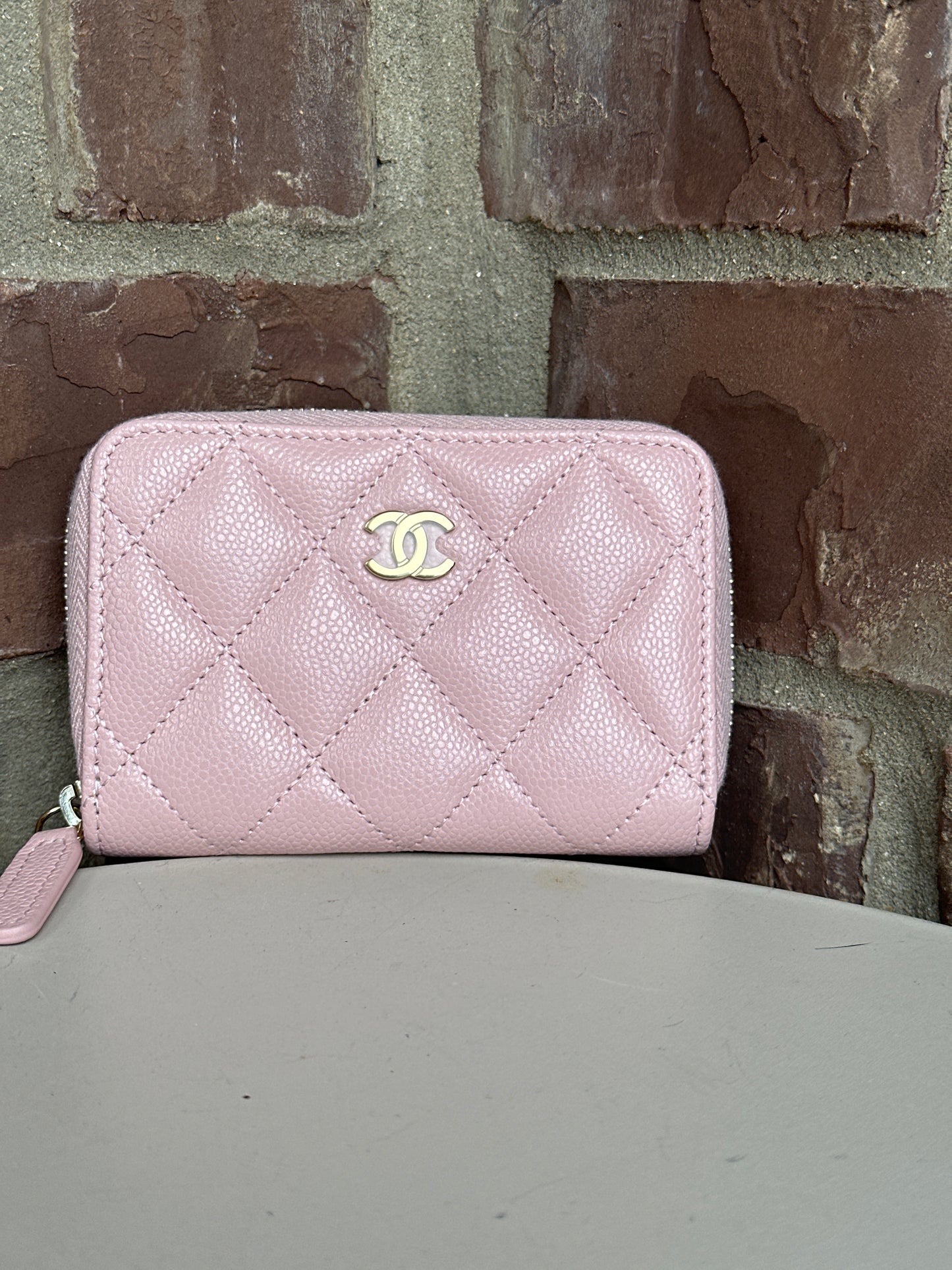 Chanel CC Zip Coin Purse Quilted Caviar Small 32554