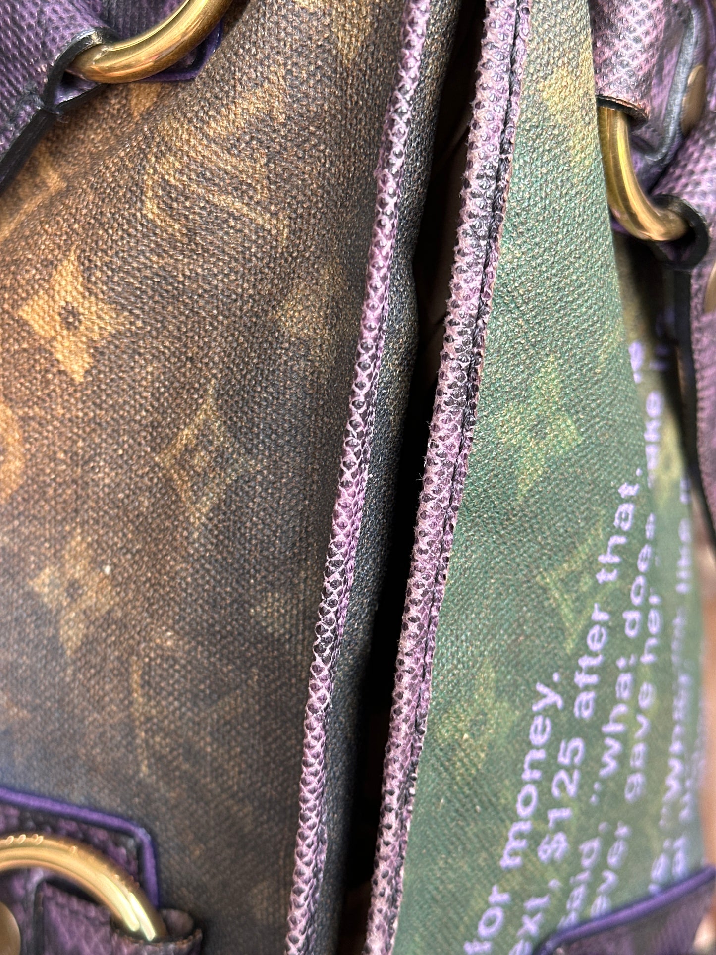 Louis Vuitton x Richard Prince Limited Edition Monogram Heartbreak Jokes Tote 67776