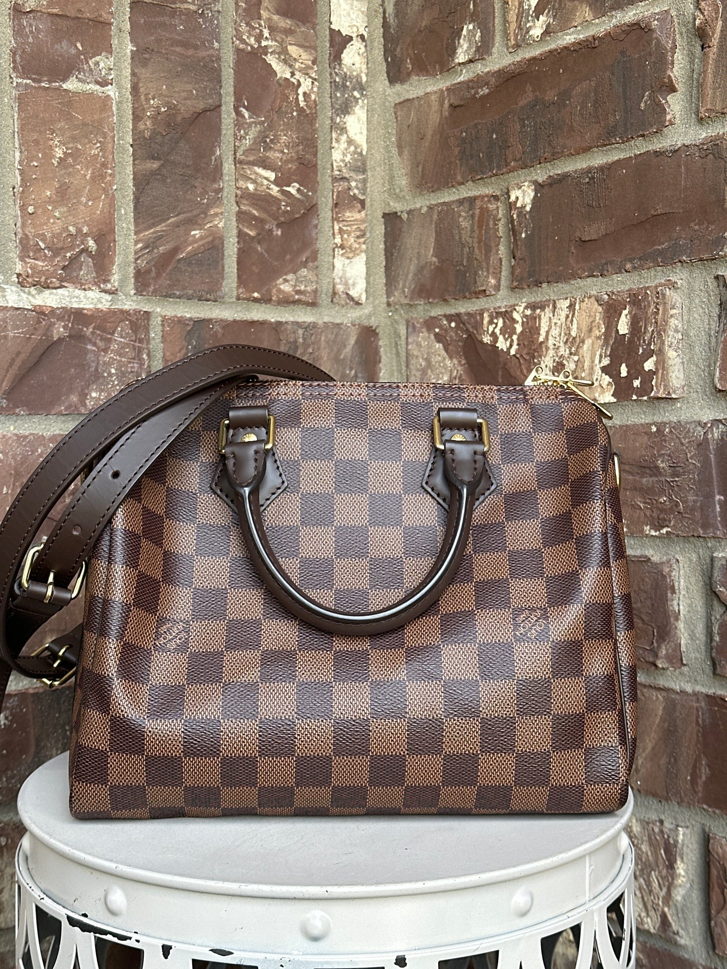 Louis Vuitton Speedy Bandouliere Bag Damier Ebene 25 76909