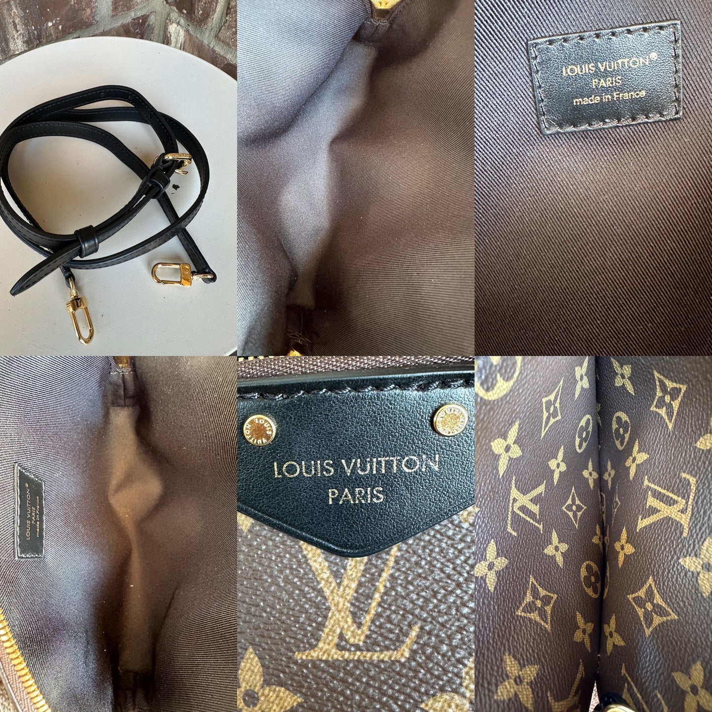 Louis Vuitton Be Alma Chain Handbag Monogram Canvas Brown 82034