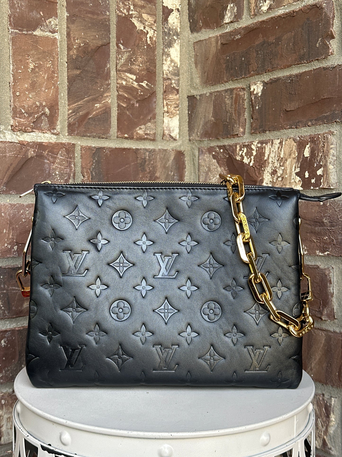 Louis Vuitton Coussin Bag Monogram Embossed Lambskin PM 38996