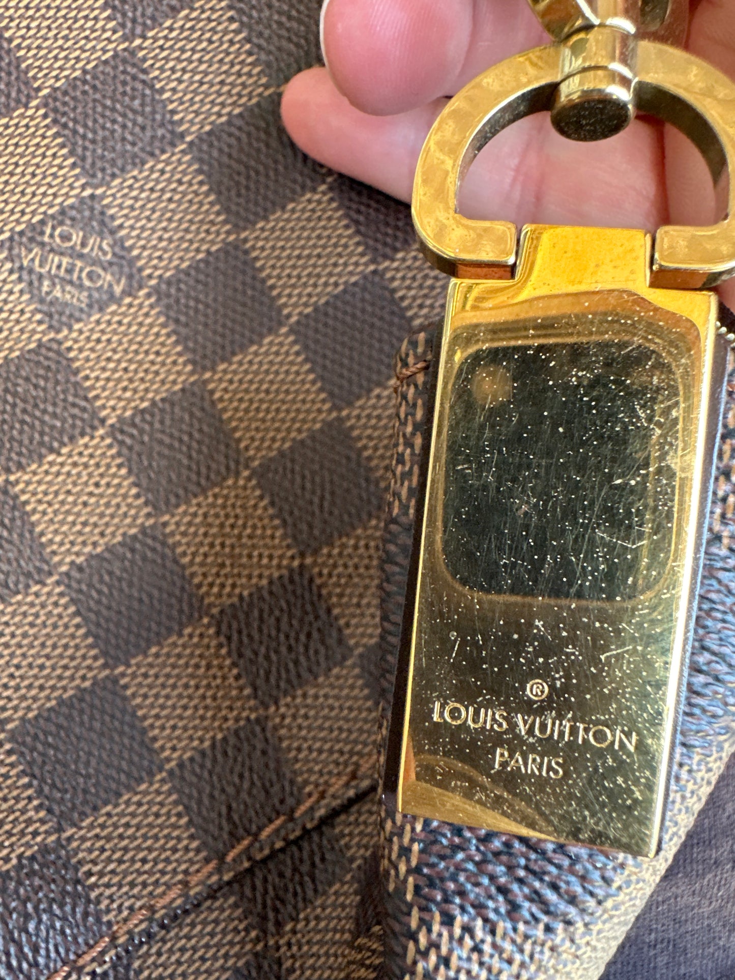 Louis Vuitton Portobello Handbag Damier Ebene GM 72323