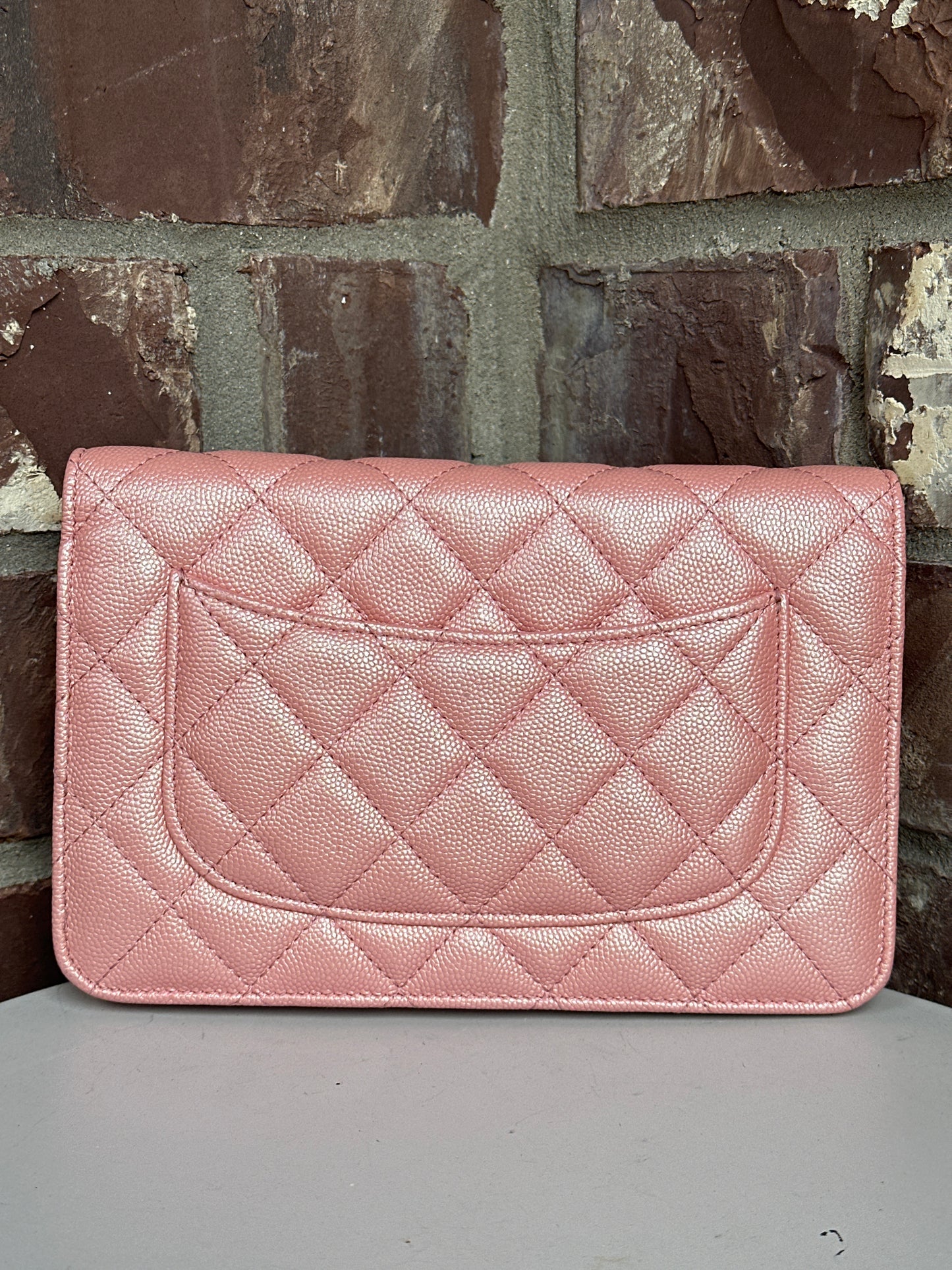 Chanel Wallet on Chain Quilted Iridescent Caviar 41129