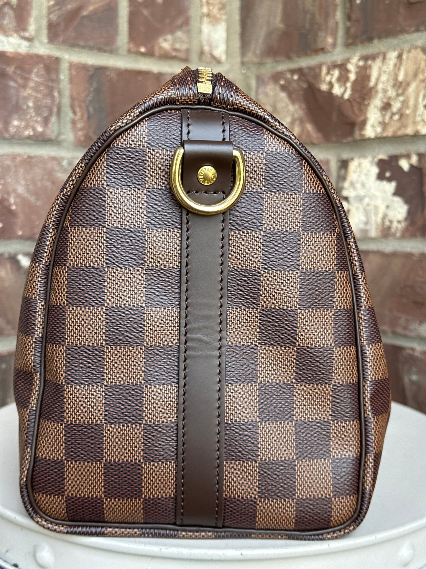 Louis Vuitton Speedy Bandouliere Bag Damier Ebene 25 76909