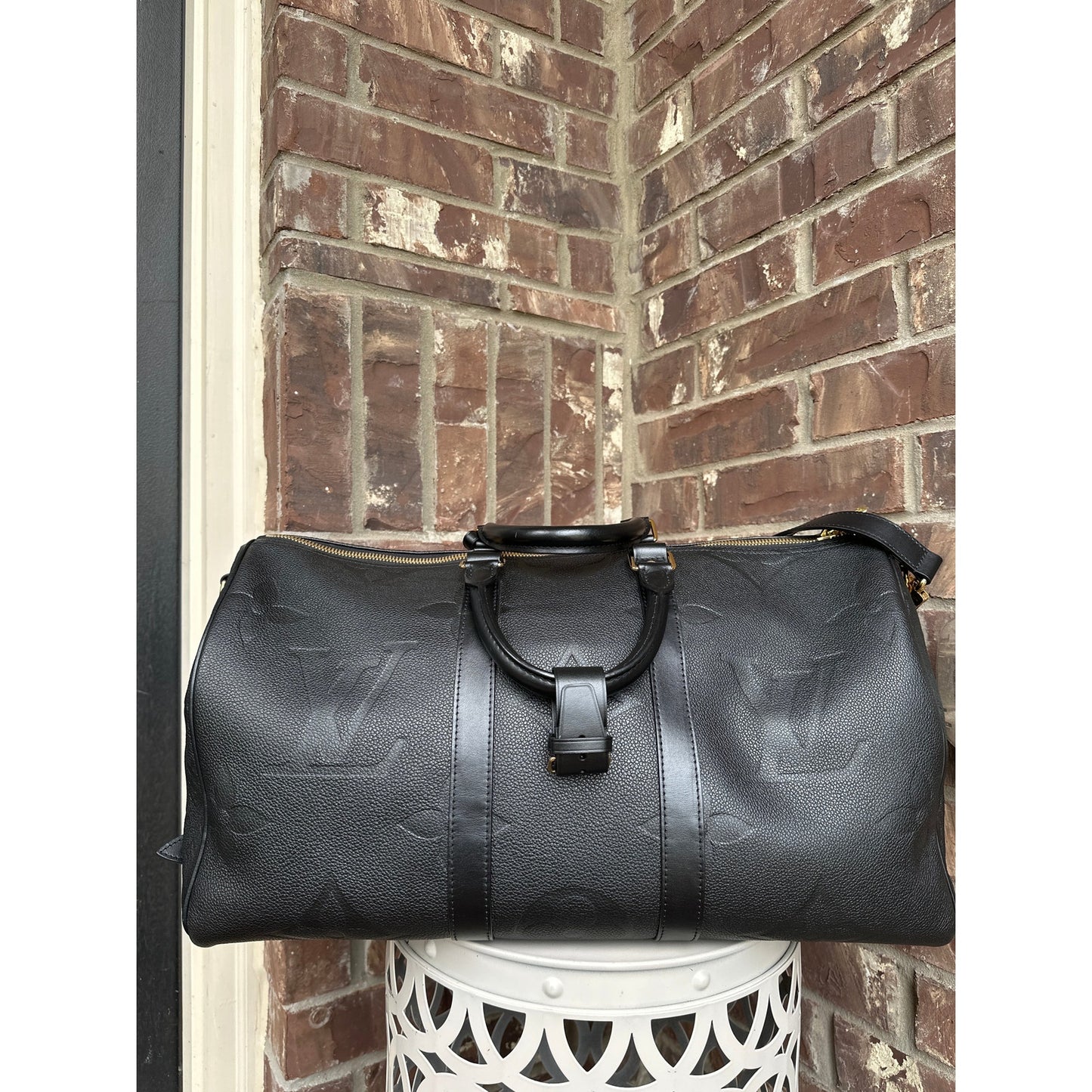Louis Vuitton Monogram Giant Empreinte Keepall 45 Bandoulière 41123