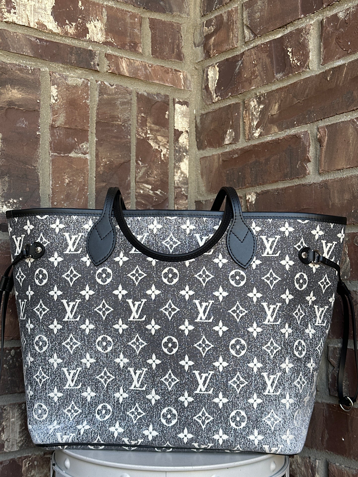 Louis Vuitton Neverfull NM Tote Monogram Jacquard Denim MM 76789