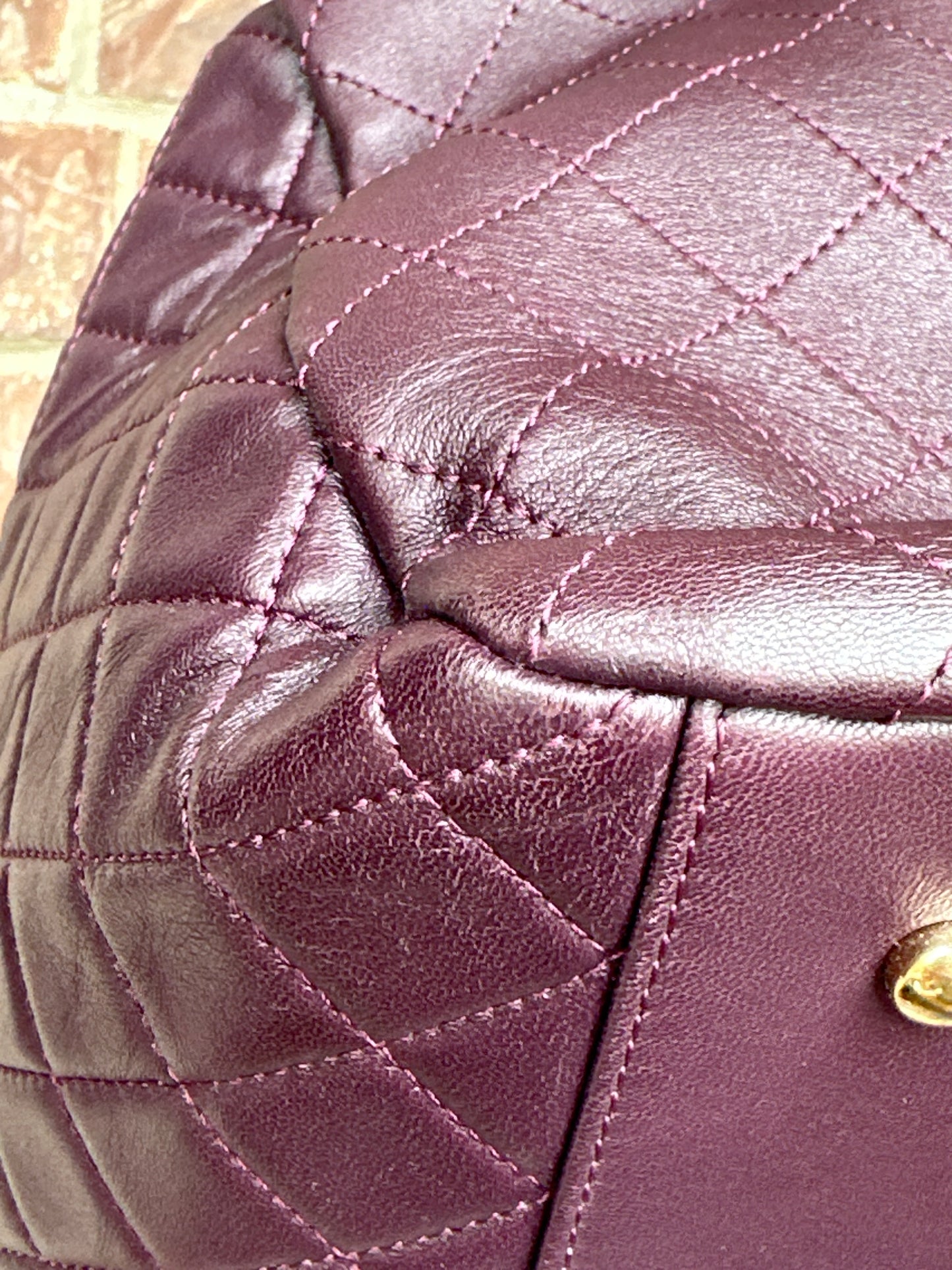 Chanel Drawstring CC Lock Medium Bucket Bag Quilted Lambskin 79898