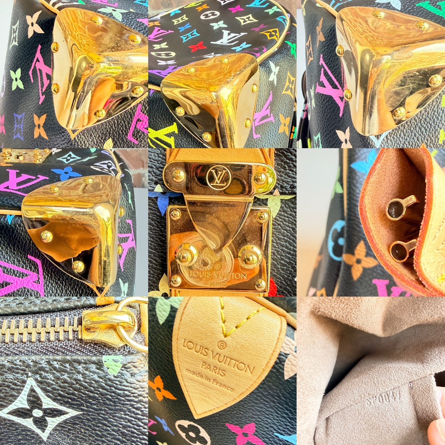Louis Vuitton Monogram Multicolor Speedy 30 Black 48293