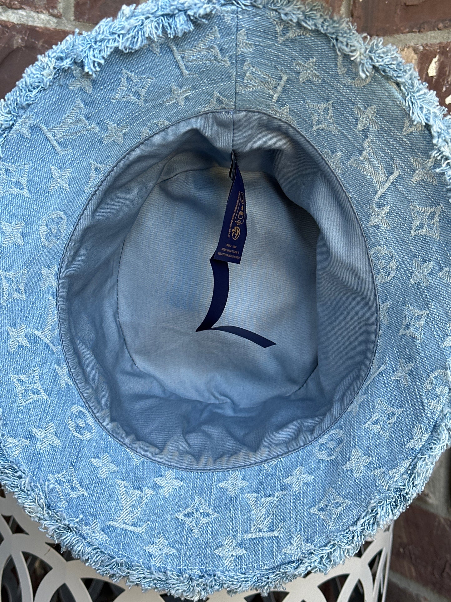 Louis Vuitton Fringe Bucket Hat Monogram Denim 58887