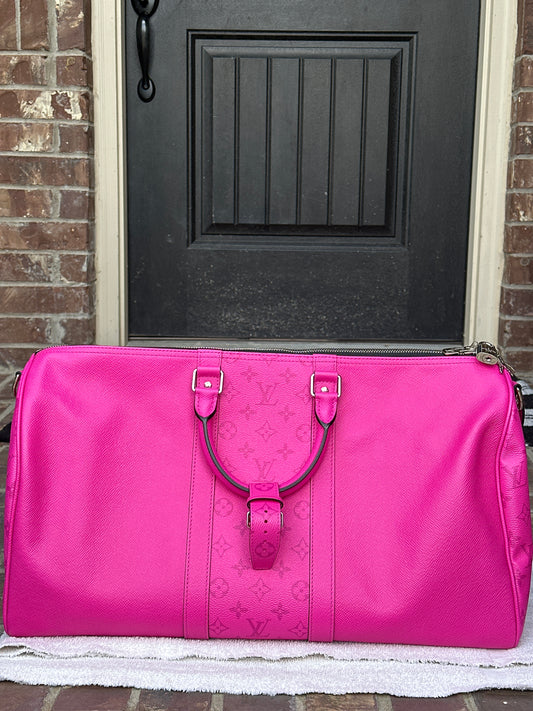 Louis Vuitton Keepall Bandouliere Bag Monogram Taigarama 50 46578