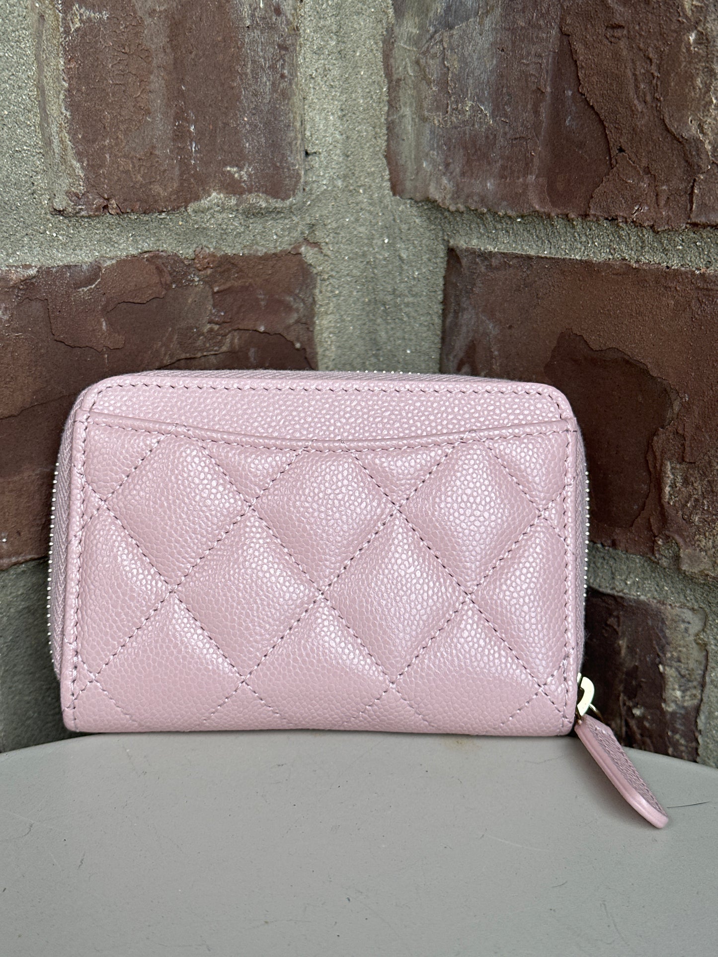 Chanel CC Zip Coin Purse Quilted Caviar Small 32554