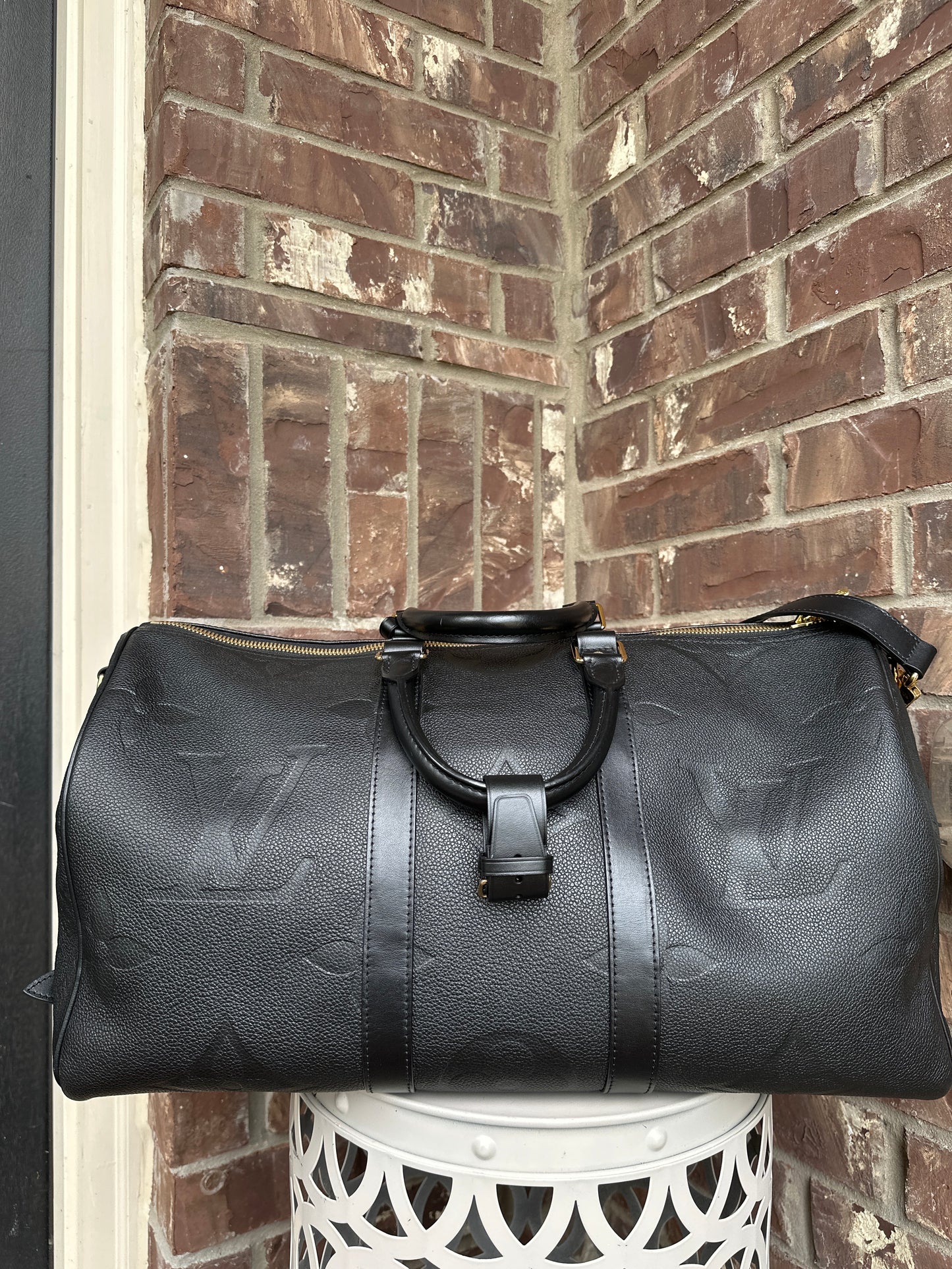 Louis Vuitton Monogram Giant Empreinte Keepall 45 Bandoulière 41123