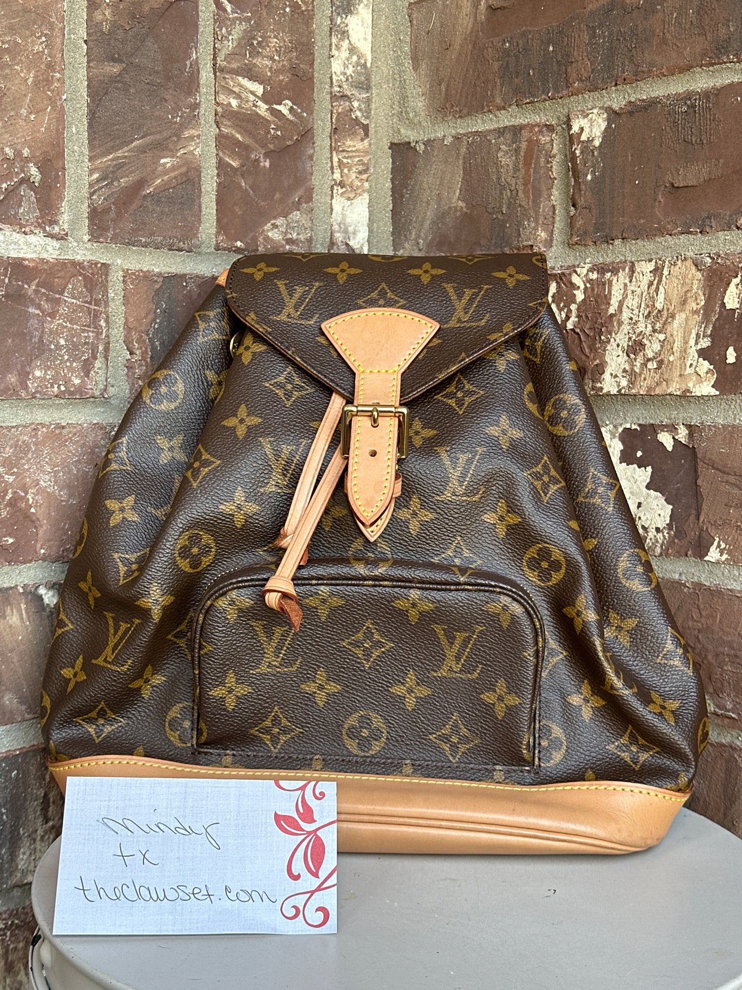 Louis Vuitton Vintage Montsouris Backpack Monogram Canvas MM 82323
