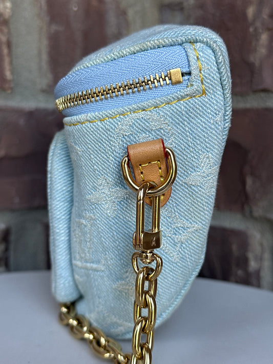 Louis Vuitton Bum Bag Monogram Denim Mini 45764