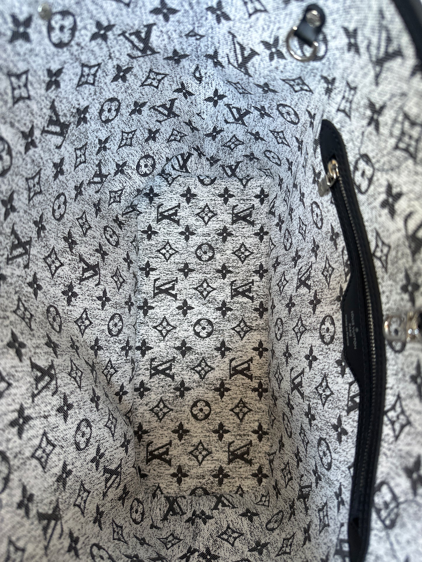 Louis Vuitton Neverfull NM Tote Monogram Jacquard Denim MM 76789