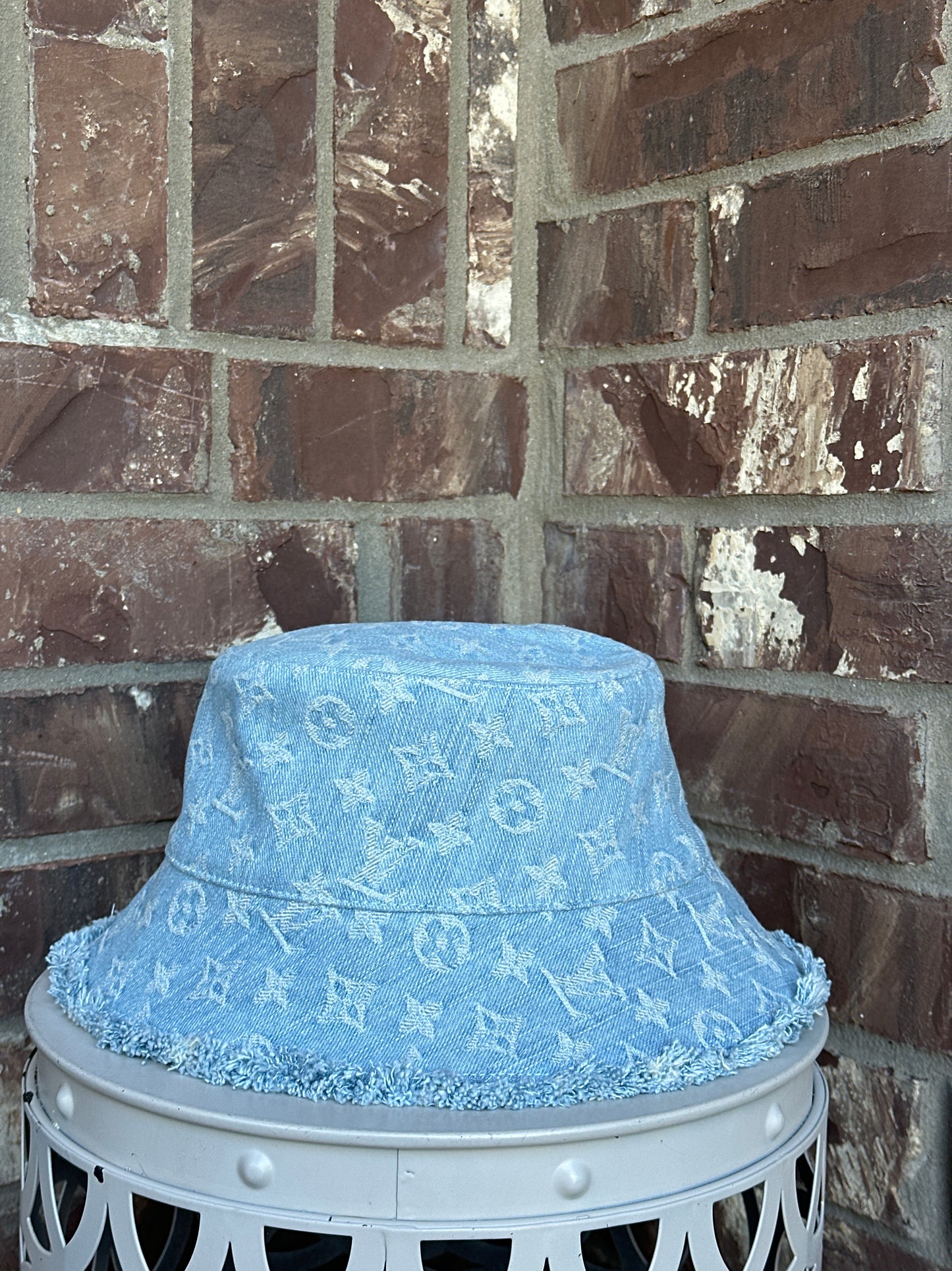 Louis Vuitton Fringe Bucket Hat Monogram Denim 58887