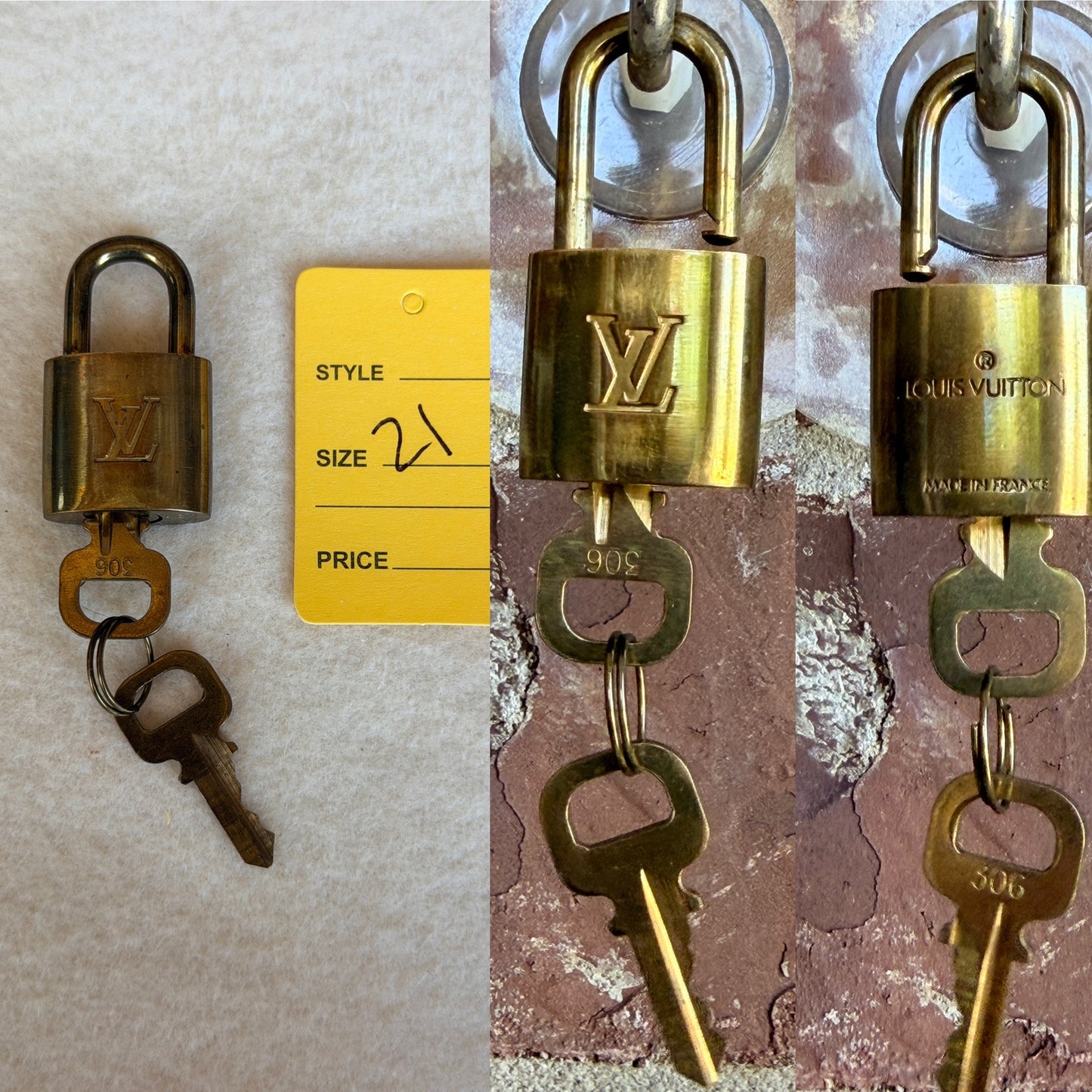 Authentic Louis Vuitton Lock & Key Set