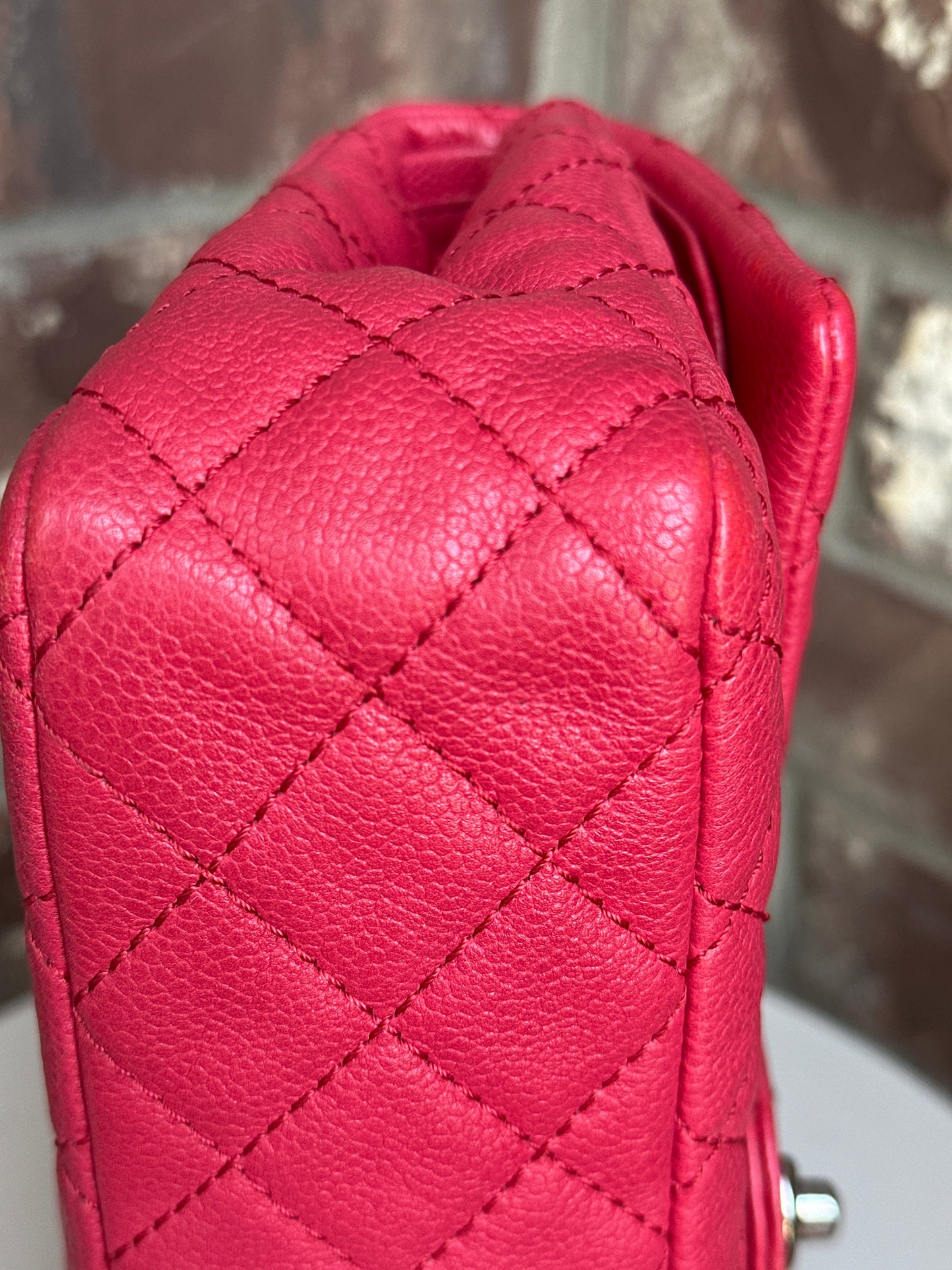 Chanel Classic Double Flap Bag Quilted Caviar Medium 800902
