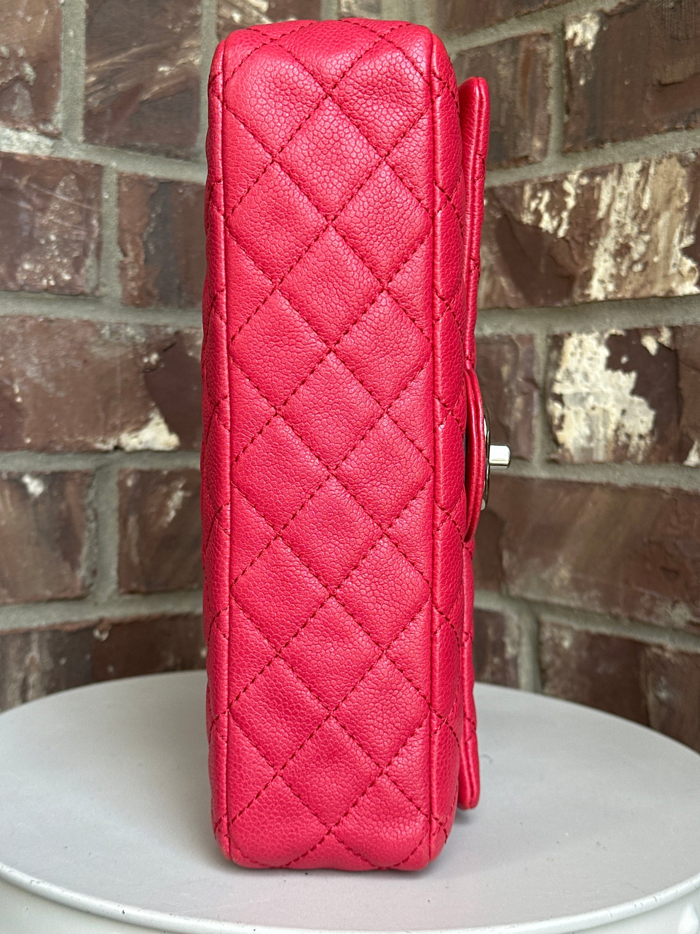 Chanel Classic Double Flap Bag Quilted Caviar Medium 800902