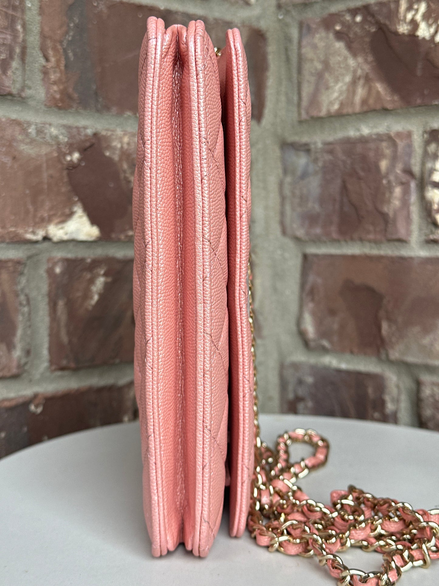 Chanel Wallet on Chain Quilted Iridescent Caviar 41129
