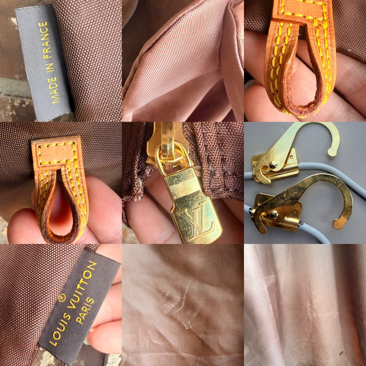 Louis Vuitton Brown Garment Bag Travel Suit Dress Cover Made in France