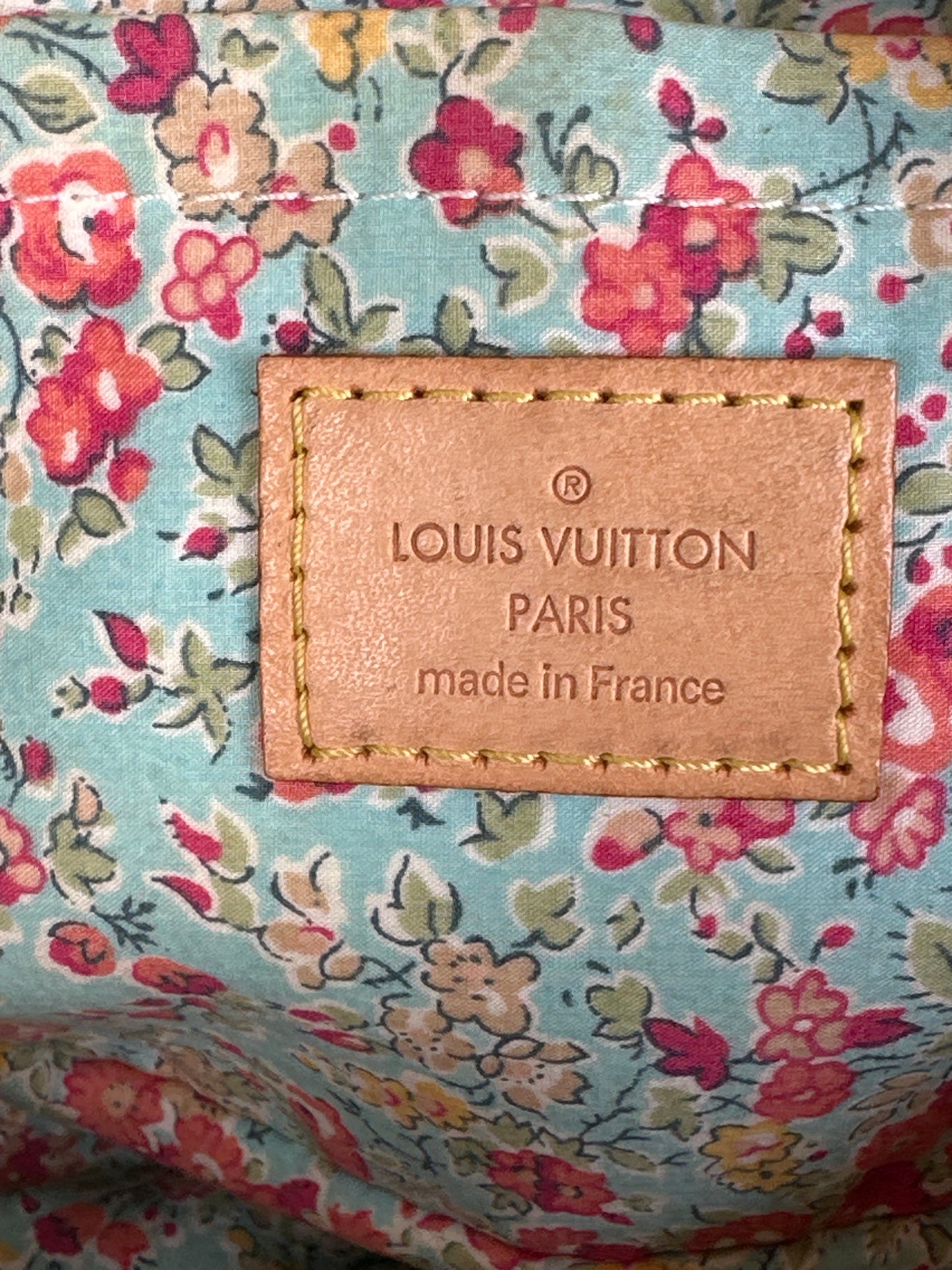 Louis Vuitton Patchwork Pouchy Handbag Denim 712347