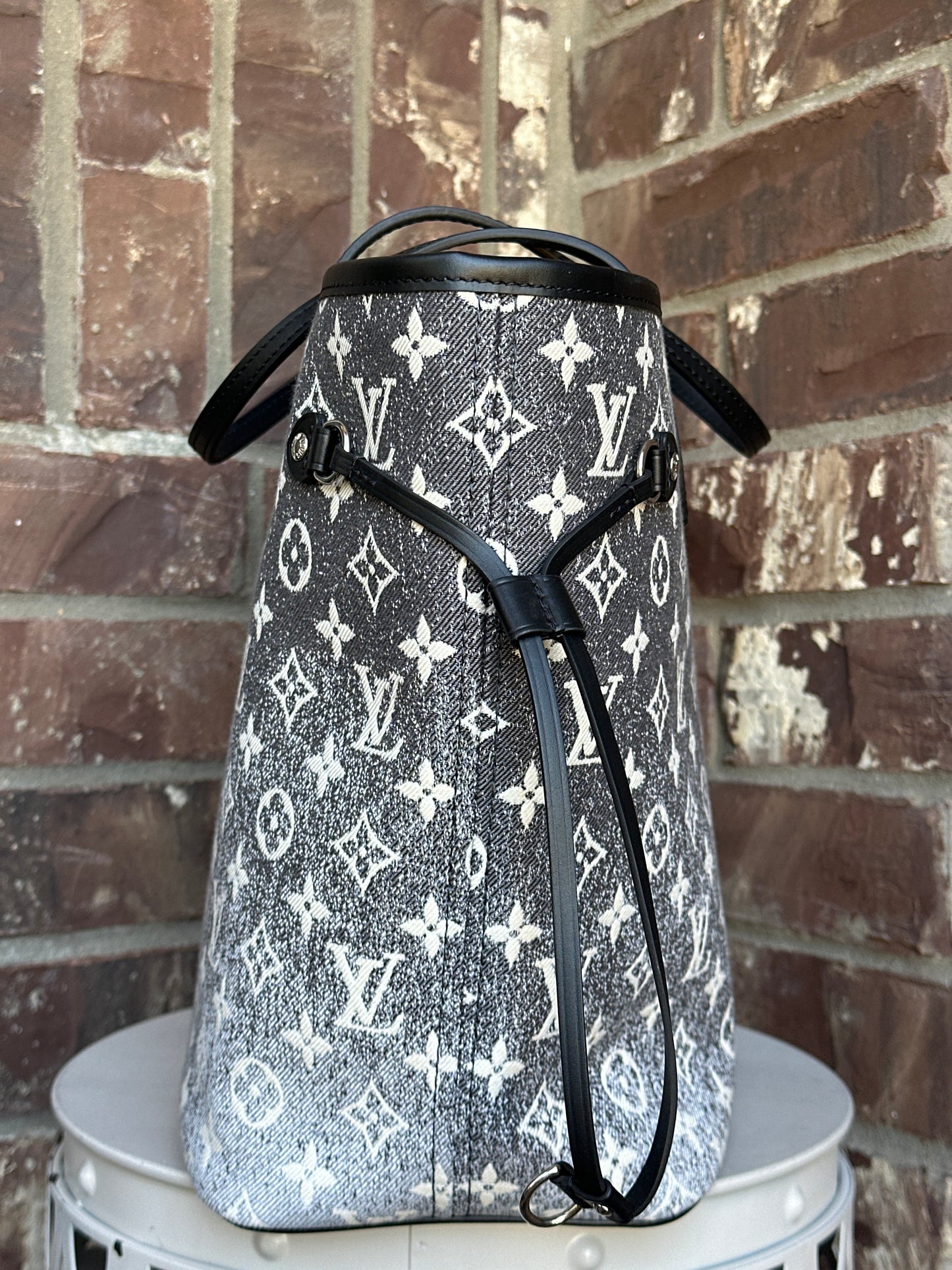 Louis Vuitton Neverfull NM Tote Monogram Jacquard Denim MM 76789