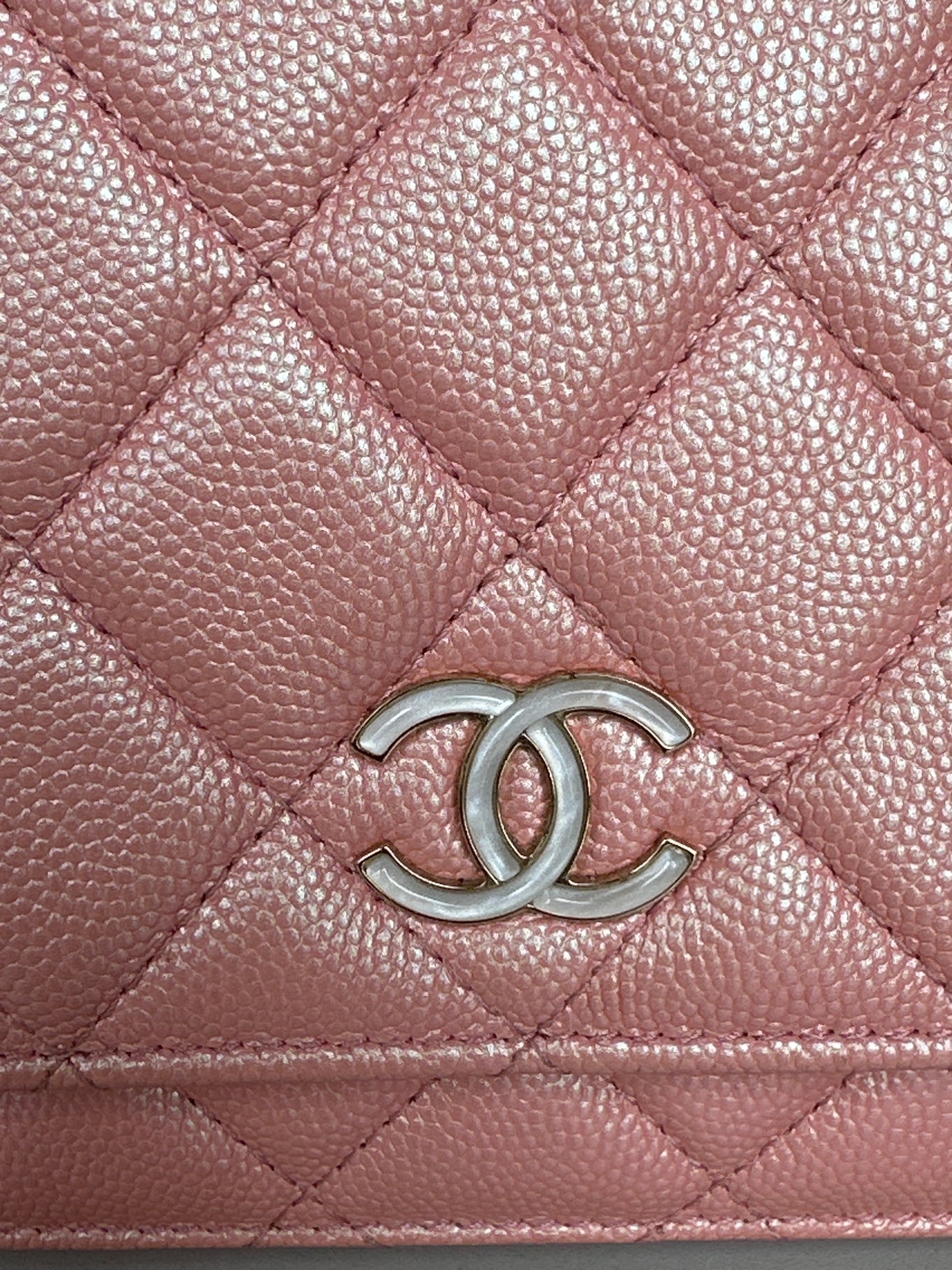 Chanel Wallet on Chain Quilted Iridescent Caviar 41129