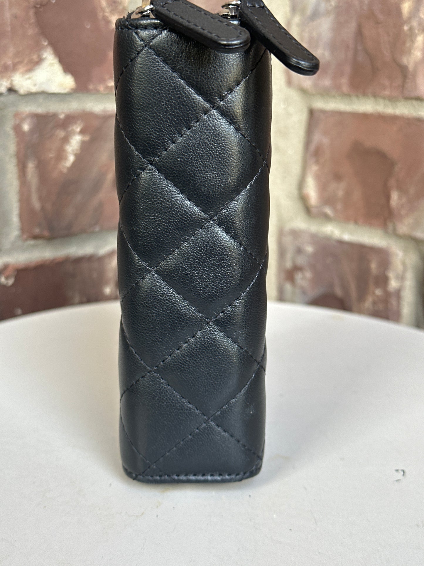 Chanel Triple Zip Wallet Quilted Lambskin Small 54779