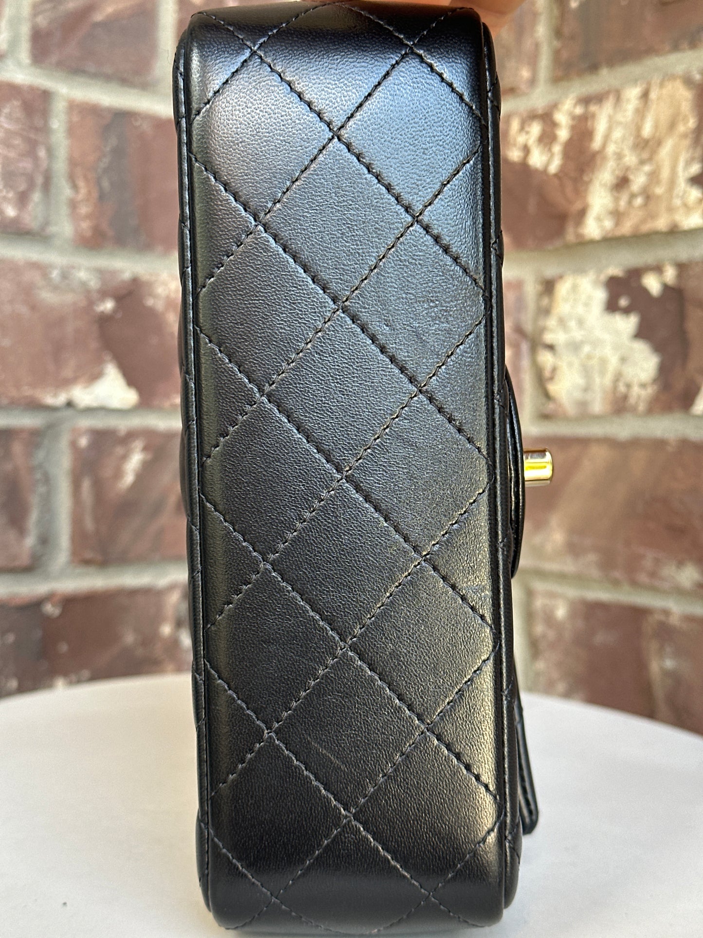 Chanel Classic Single Flap Top Handle Bag Quilted Lambskin Mini 51134