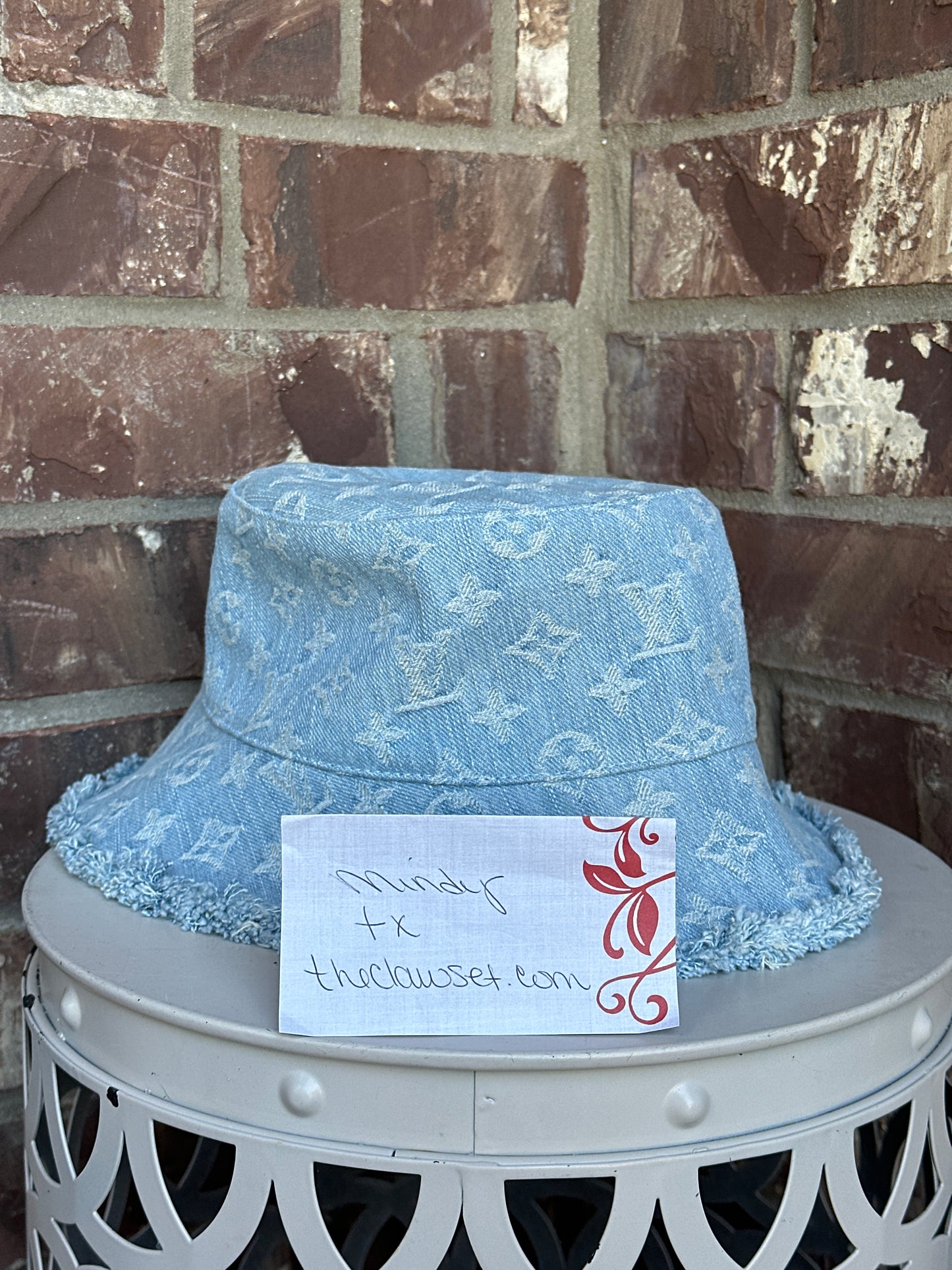 Louis Vuitton Fringe Bucket Hat Monogram Denim 58887