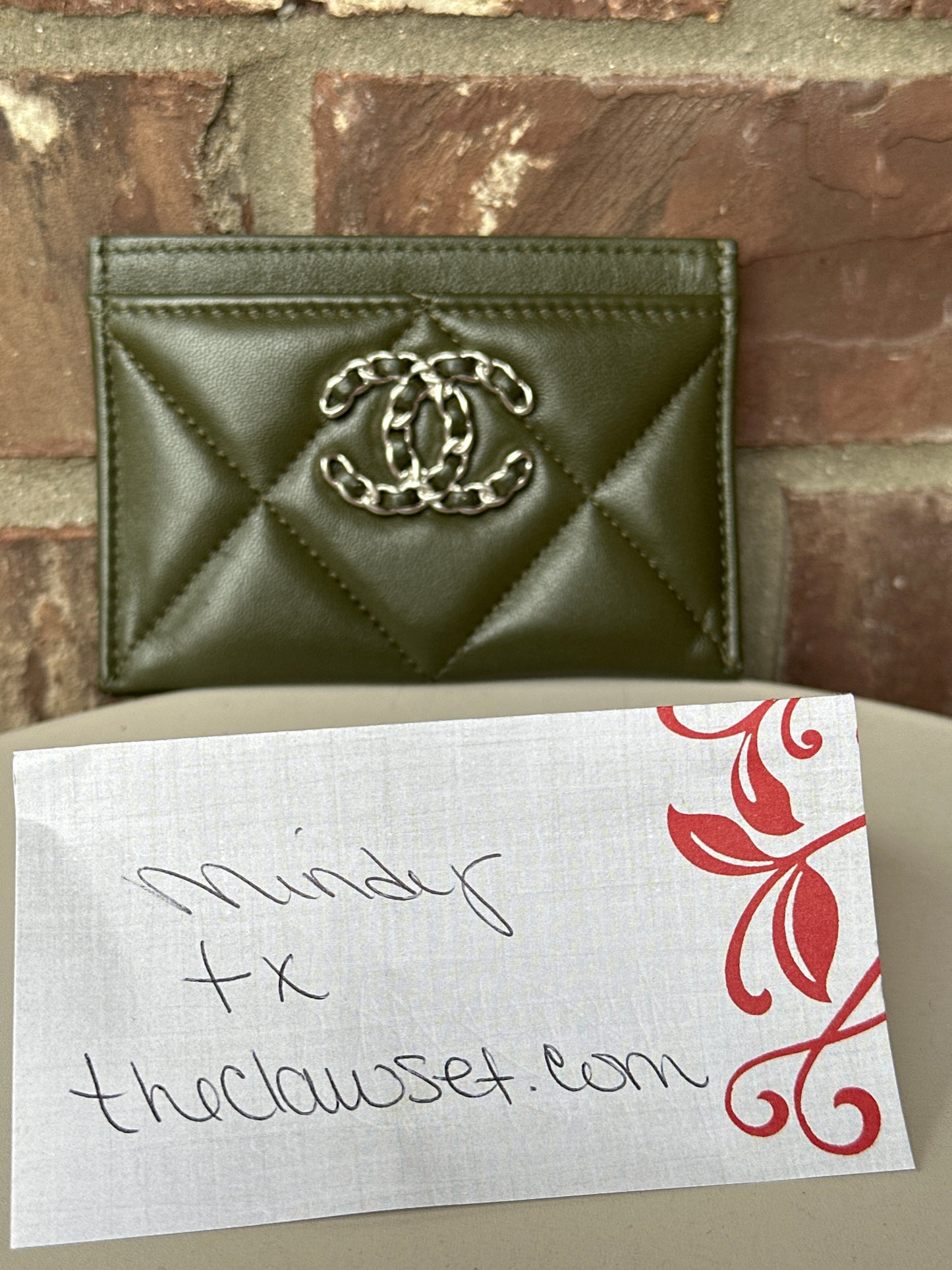 Chanel 19 Card Holder Quilted Leather 54977