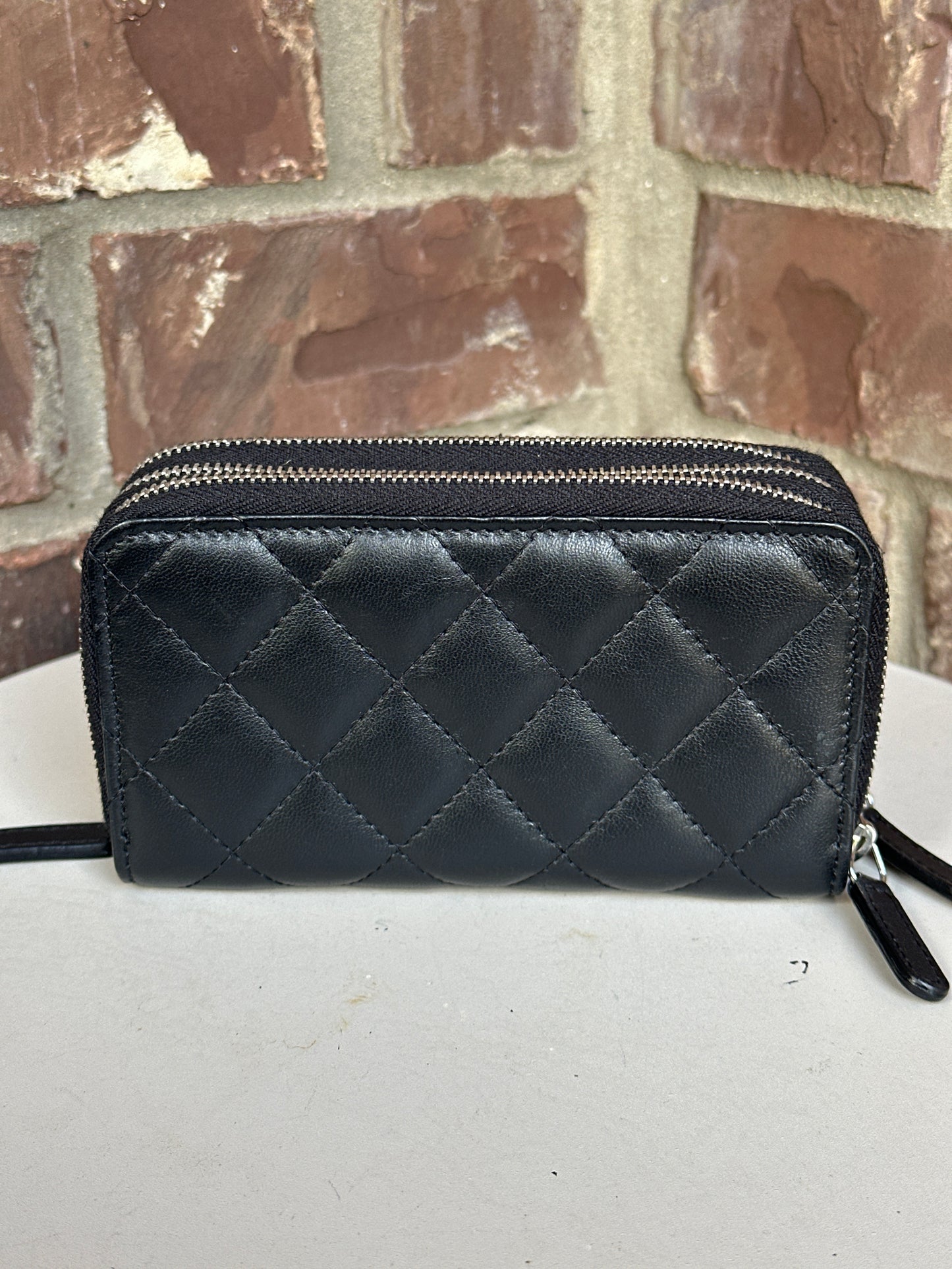 Chanel Triple Zip Wallet Quilted Lambskin Small 54779