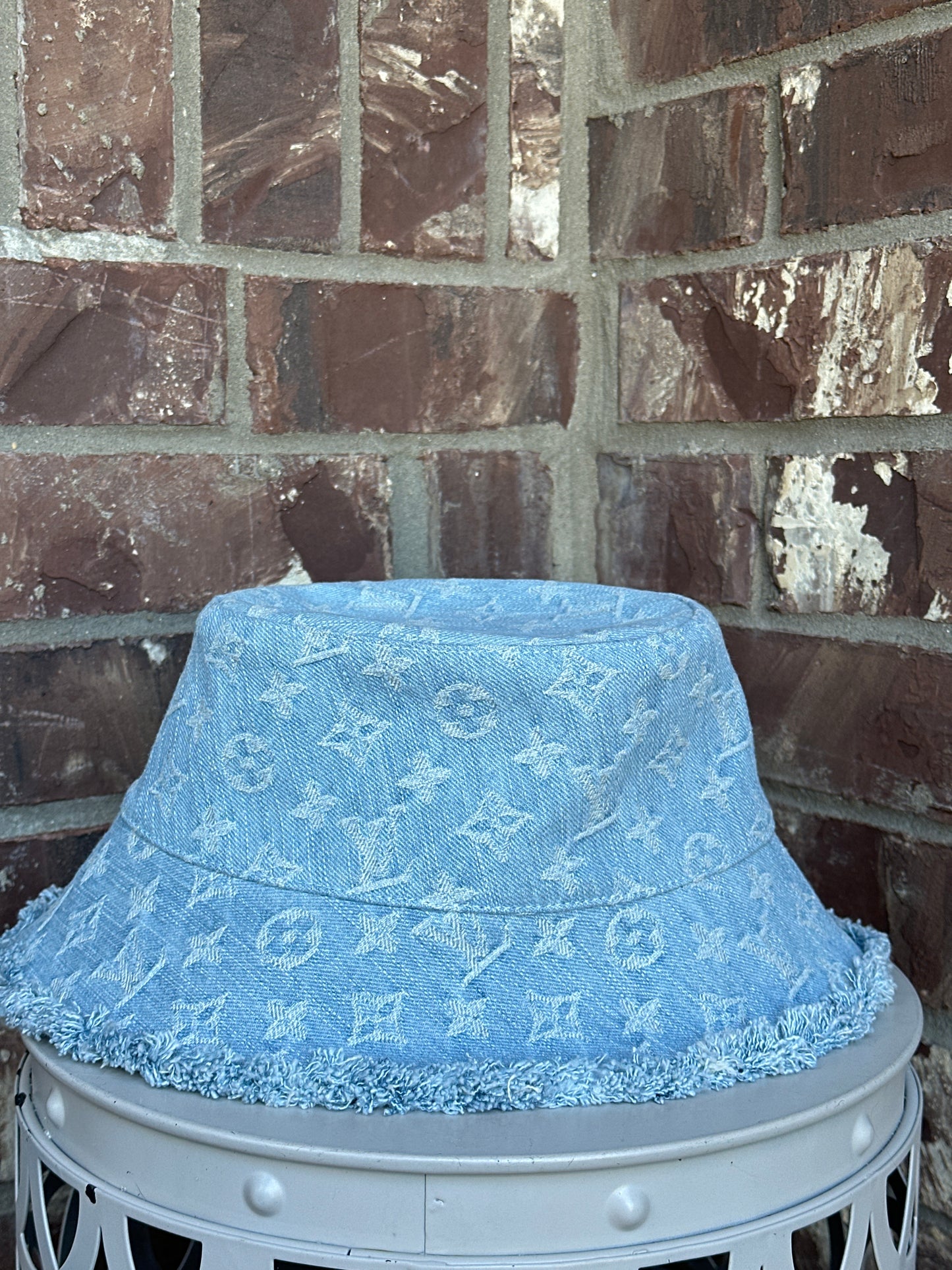 Louis Vuitton Fringe Bucket Hat Monogram Denim 58887