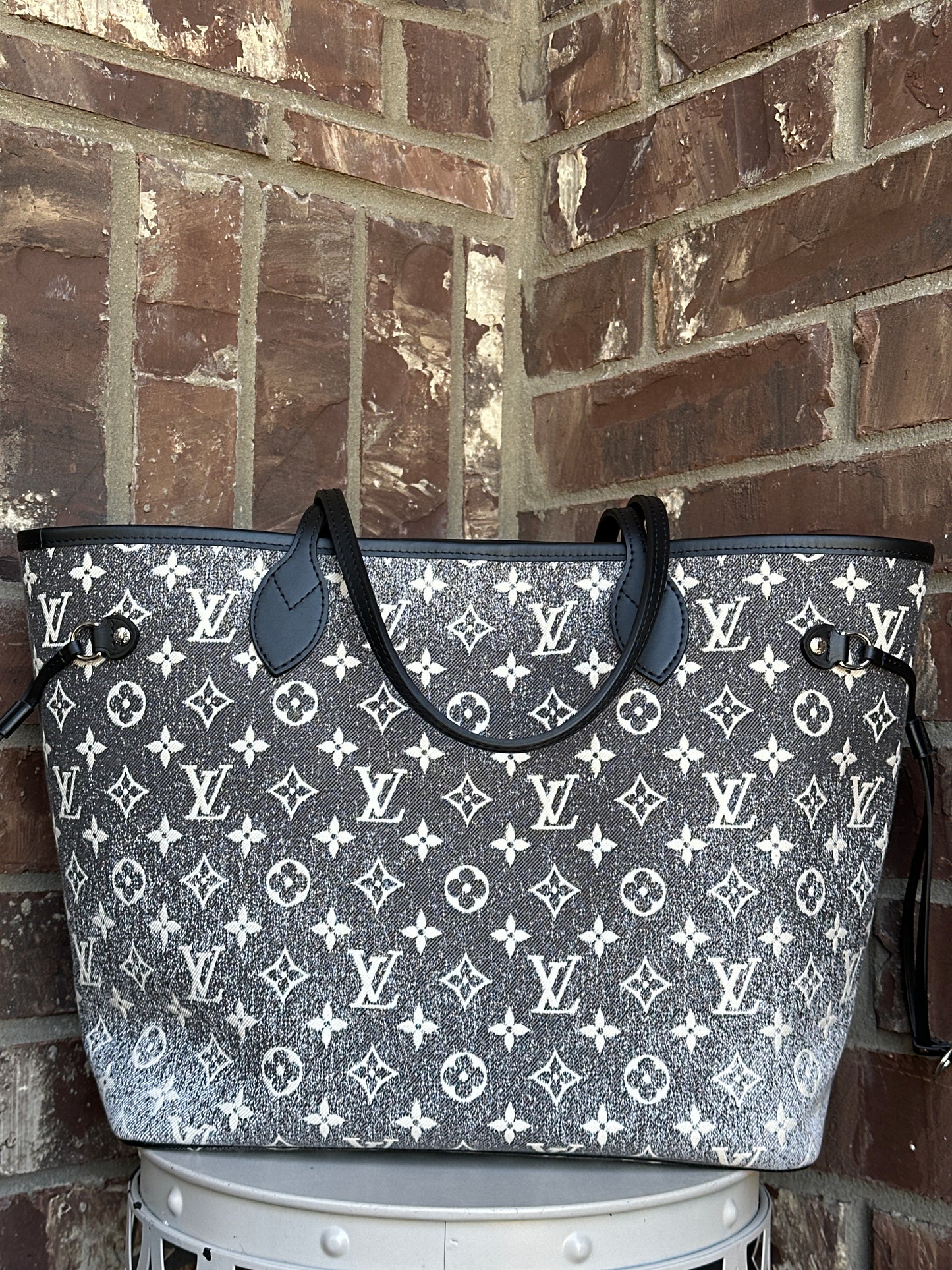 Louis Vuitton Neverfull NM Tote Monogram Jacquard Denim MM 76789