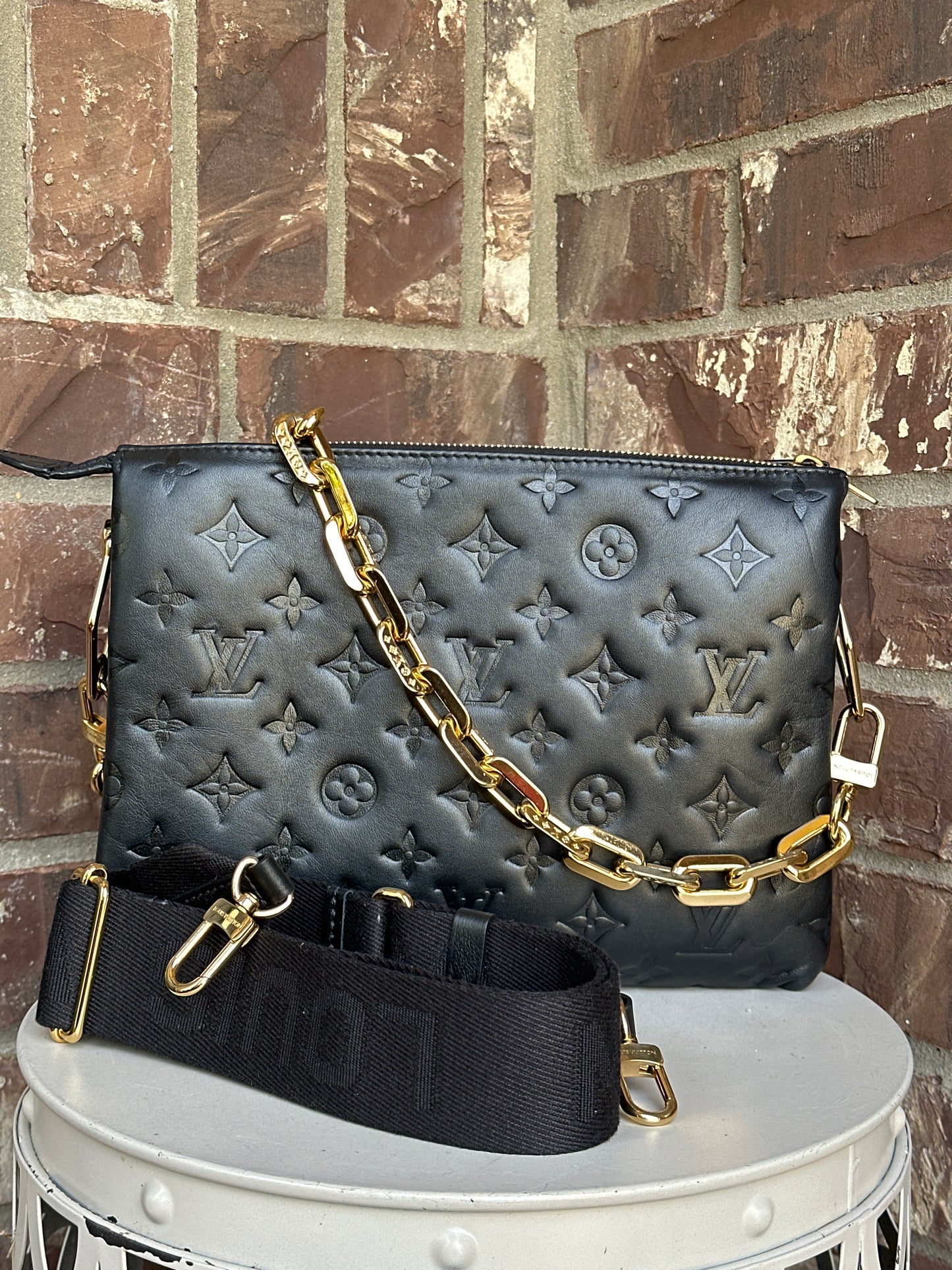 Louis Vuitton Coussin Bag Monogram Embossed Lambskin PM 38996