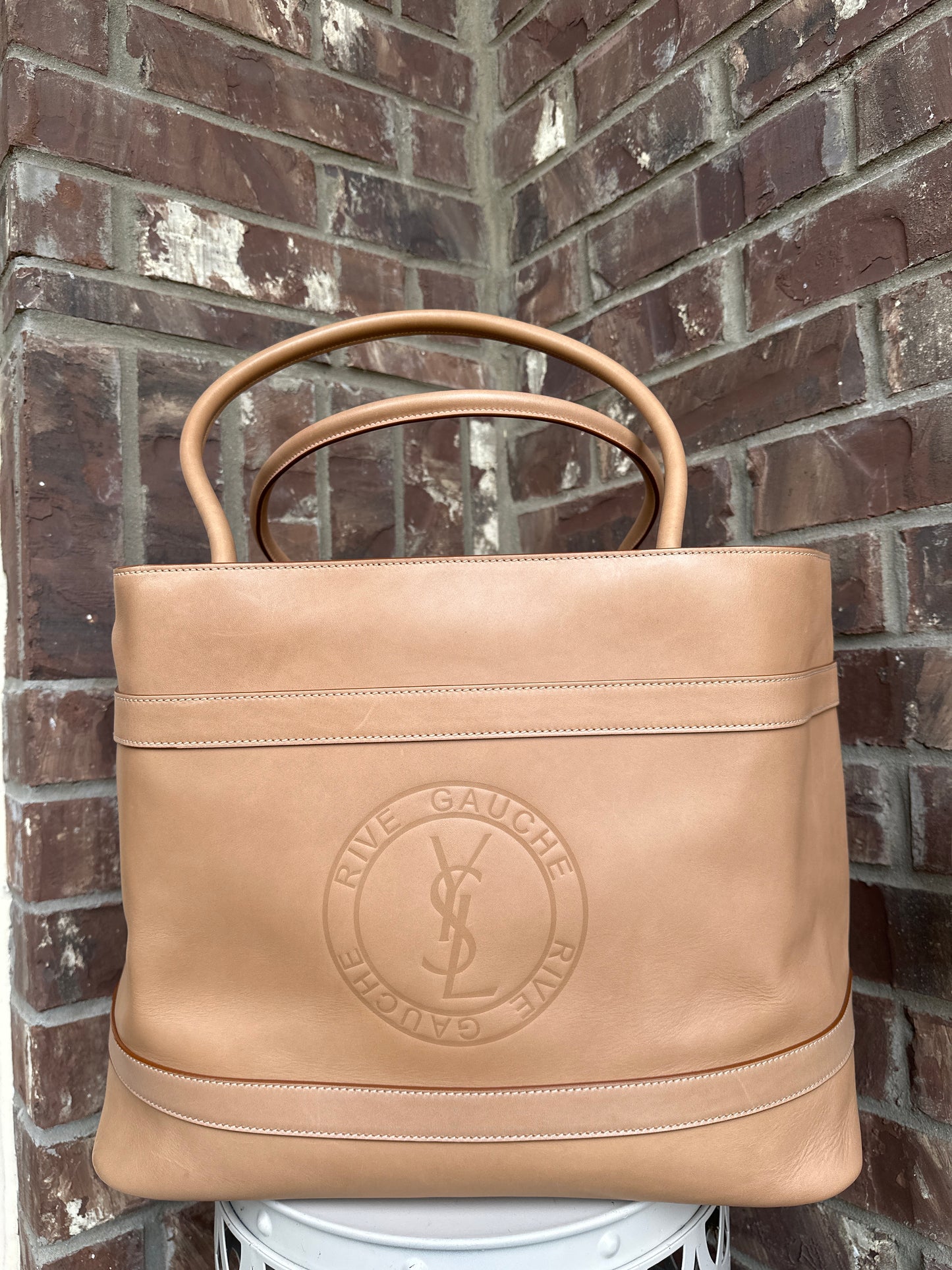 Saint Laurent Rive Gauche Tote Bag Leather Large 95567
