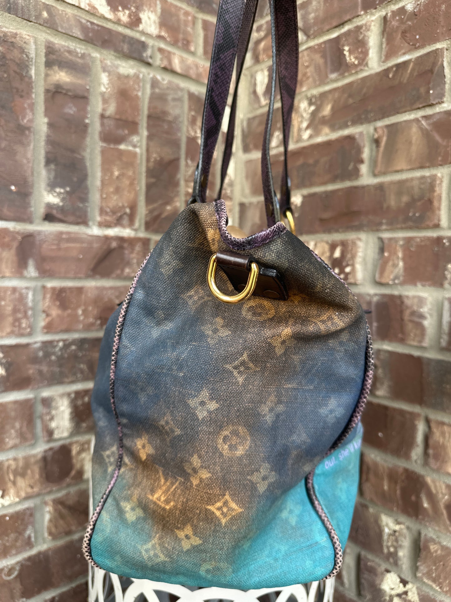 Louis Vuitton x Richard Prince Limited Edition Monogram Heartbreak Jokes Tote 67776