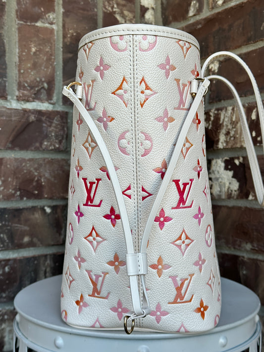 Louis Vuitton Neverfull NM Tote Monogram Empreinte Sunrise Aquarelle MM 59024