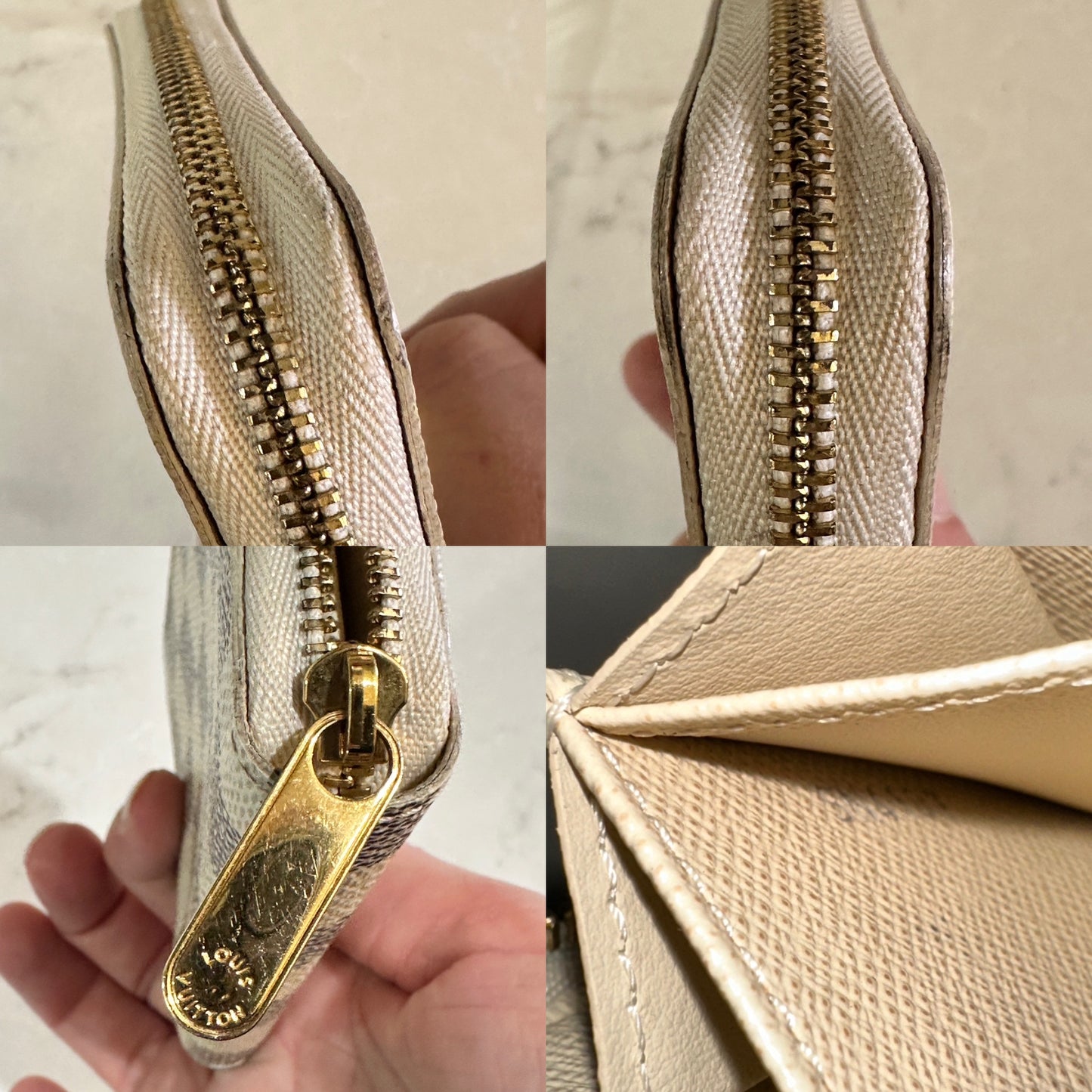 Louis Vuitton Zippy Coin Purse Damier Azur 57002