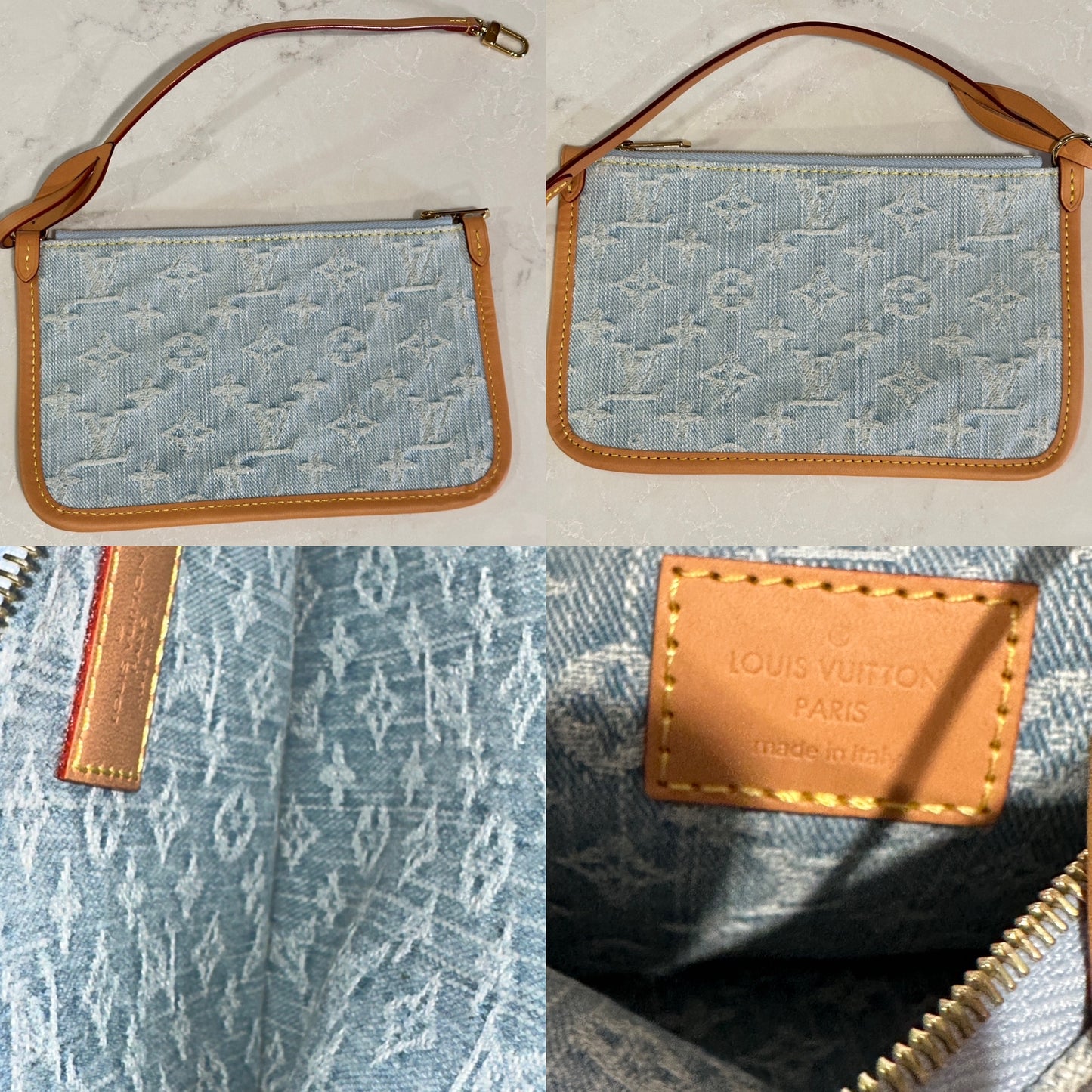 Louis Vuitton CarryAll Hobo Monogram Denim PM 53345